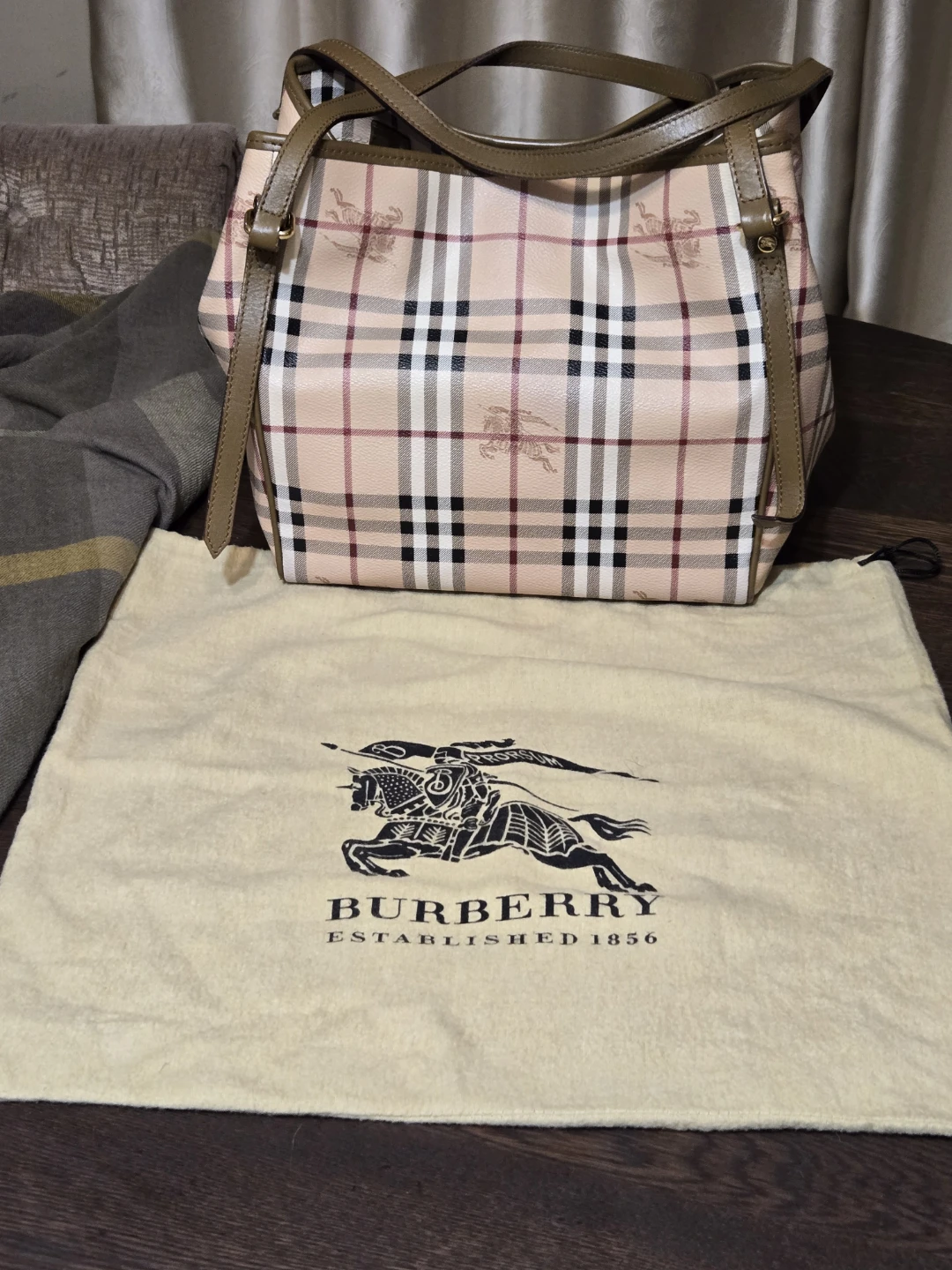 Burberry Haymarket Check Tote Bag