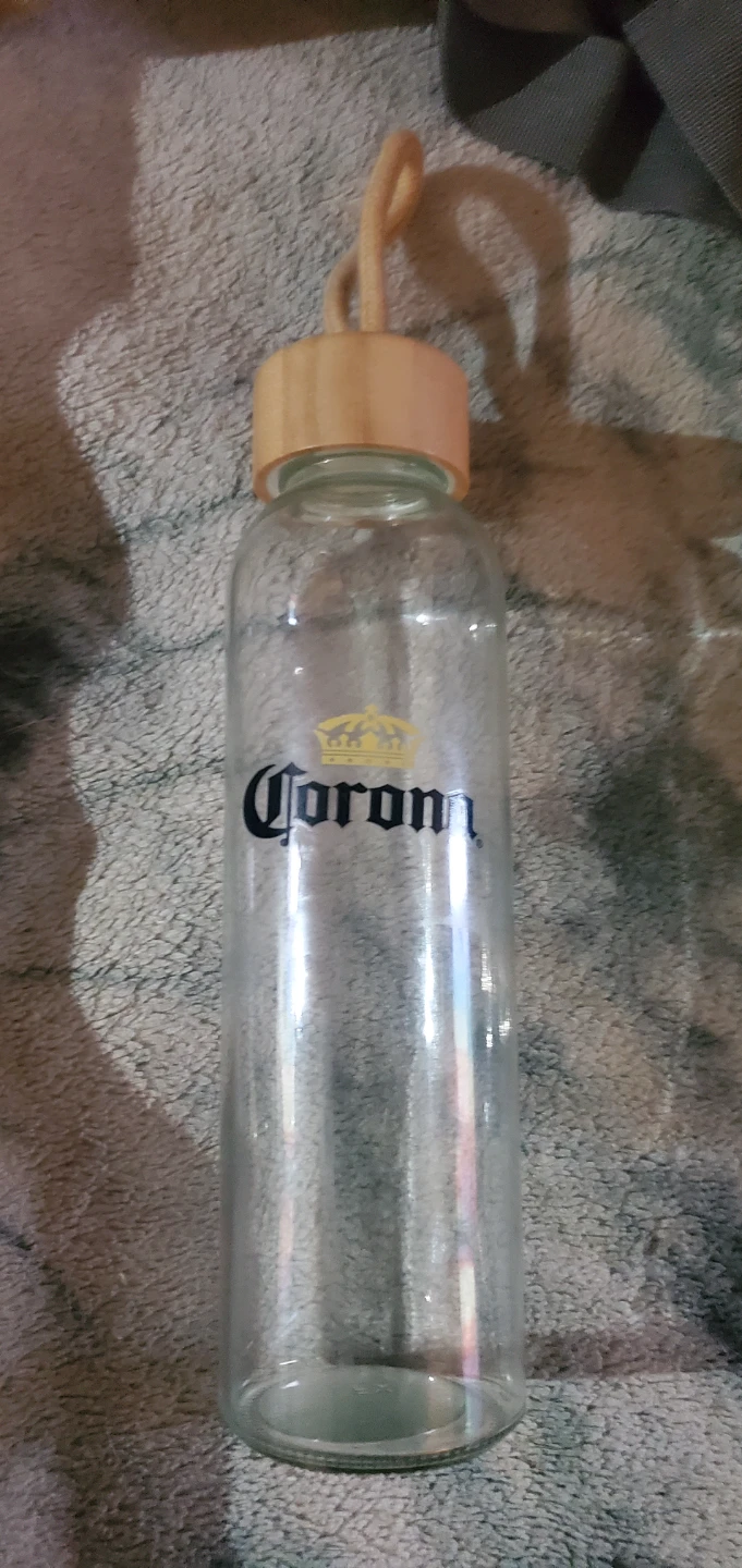 Corona Glass Water Bottle