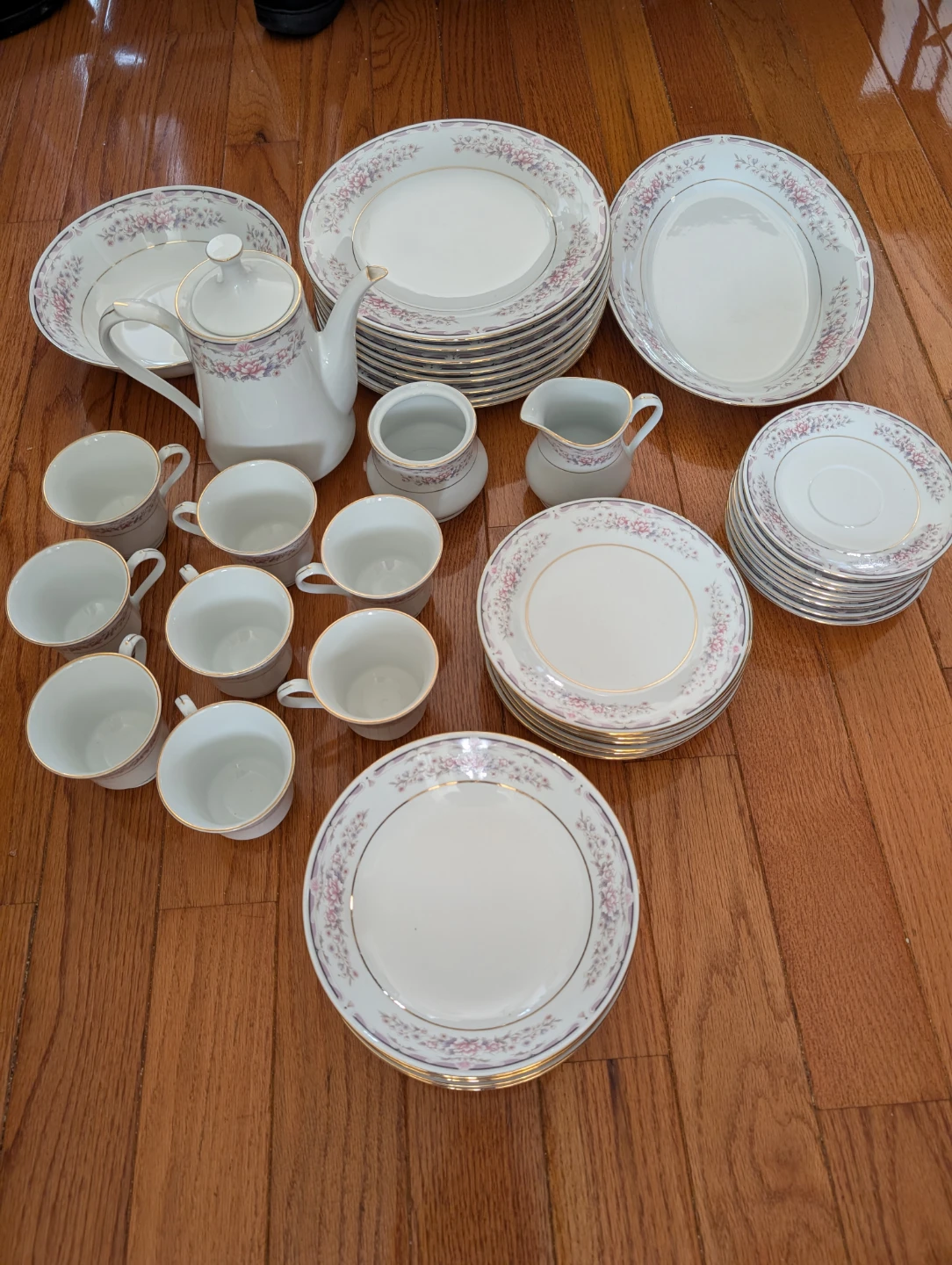 Vintage Floral Teacup and Saucer Set