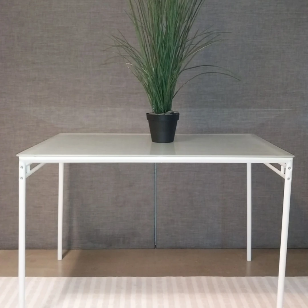 IKEA LYRESTAD Frosted Glass White Table — Excellent Condition