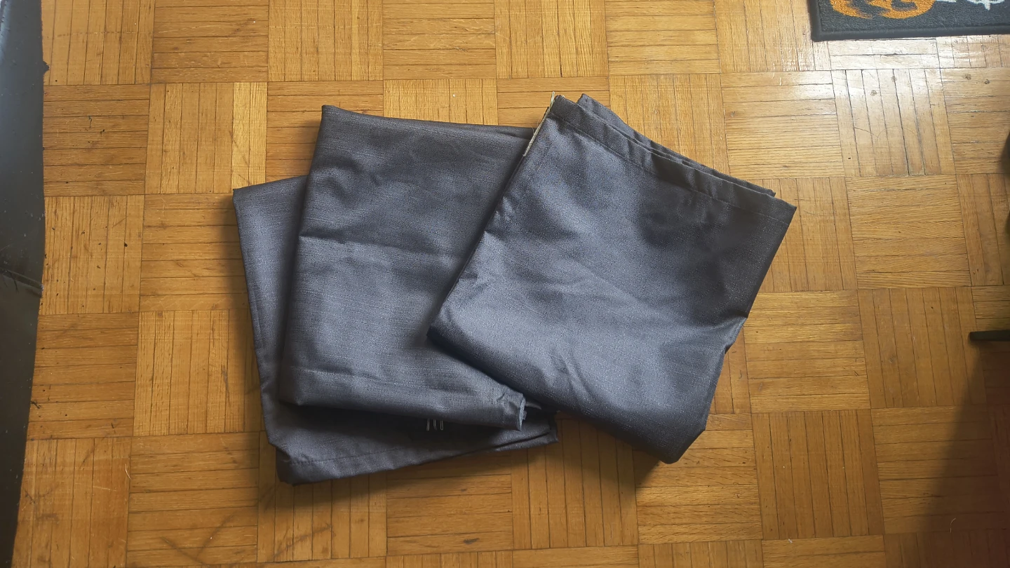 Dark Grey Curtains (Set of 3)