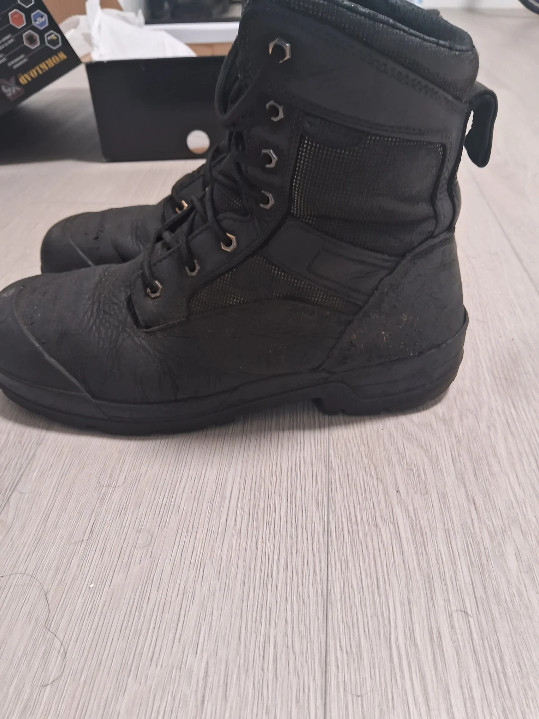 Workload Black Leather Work Boots - photo 3