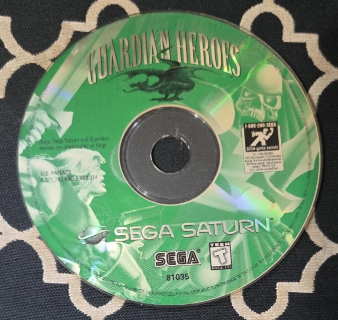 Guardian Heroes Sega Saturn Game Disc