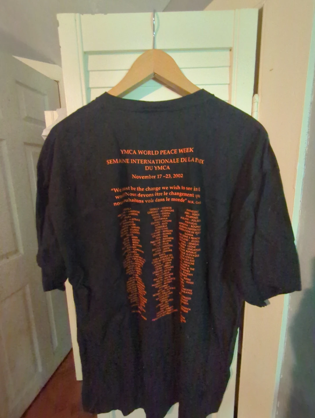 Vintage Hanes Beefy YMCA World Peace Week 2002 T-Shirt - photo 2