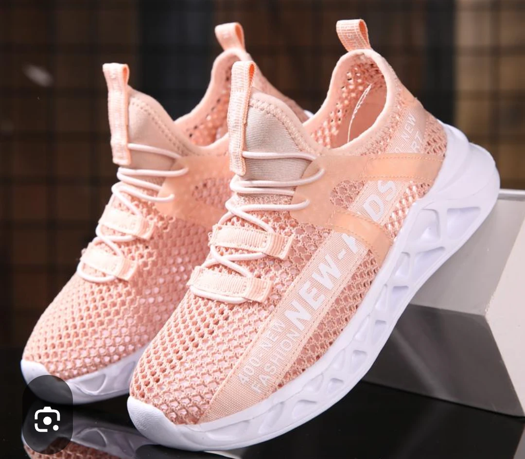 Kids' Pink Mesh Fashion Sneakers