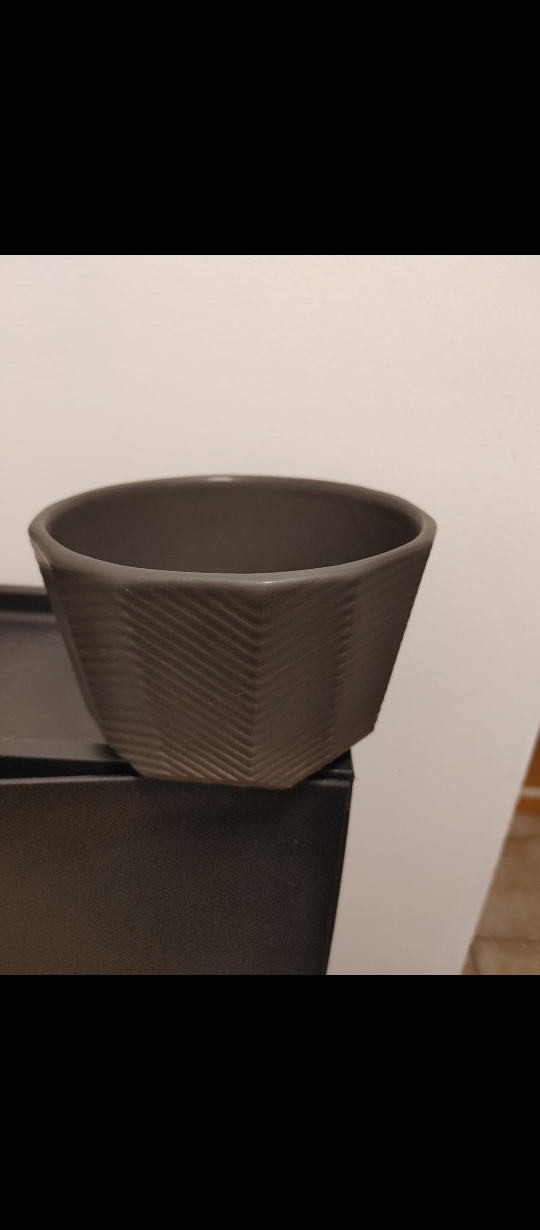 Grey Geometric Ceramic Planter Pot