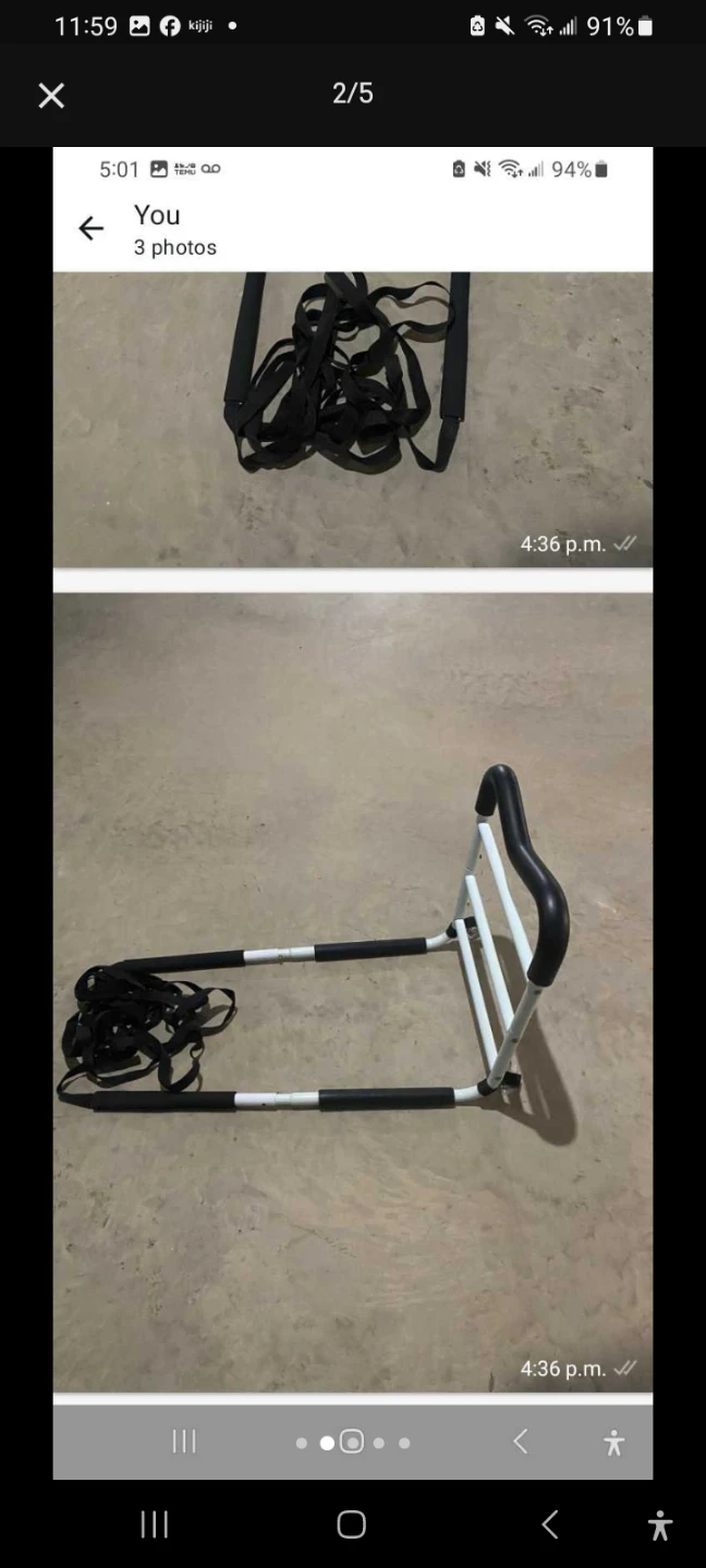 Bedside Assist Rail with Straps - photo 2