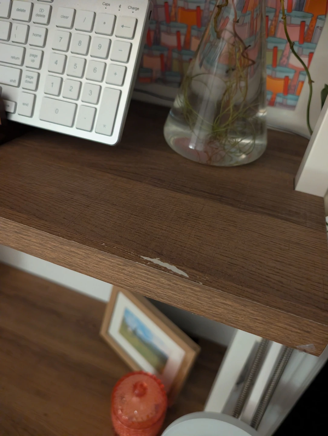 Wall Mounted Wooden Desk with Shelving - photo 5