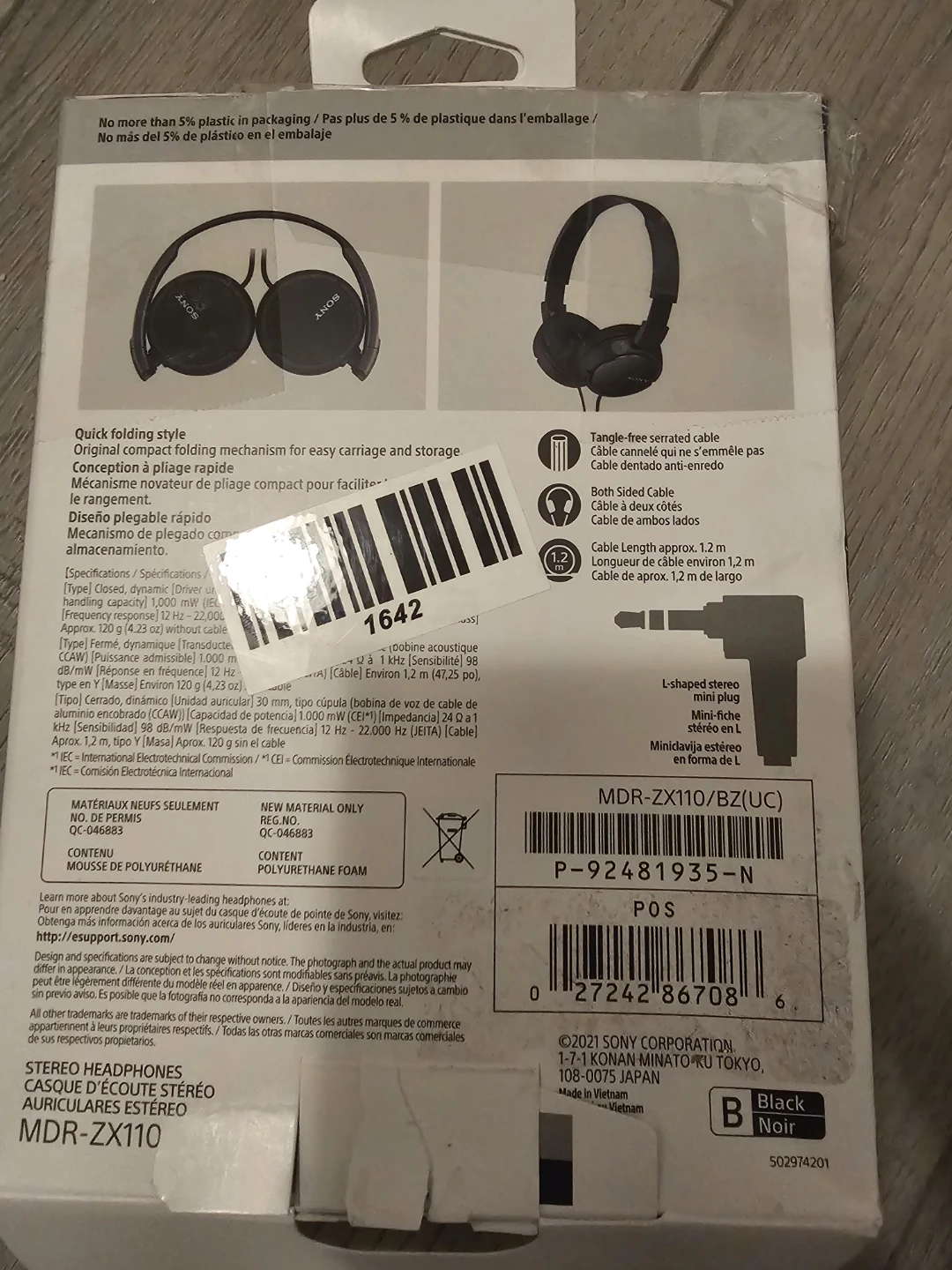 Sony MDR-ZX110 Headphones - photo 2