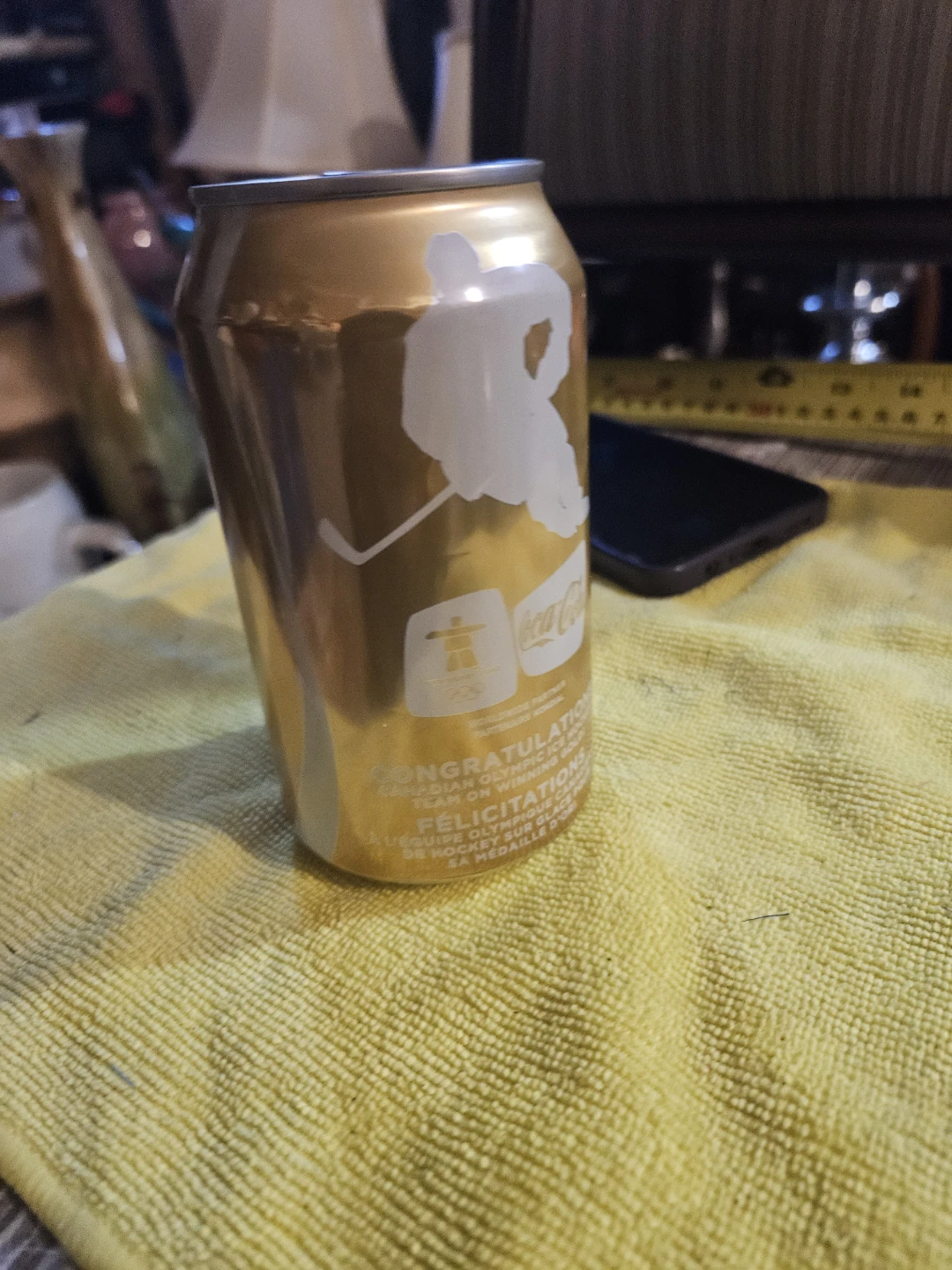 Coca-Cola Canadian Olympic Hockey Gold Medal Can - photo 3