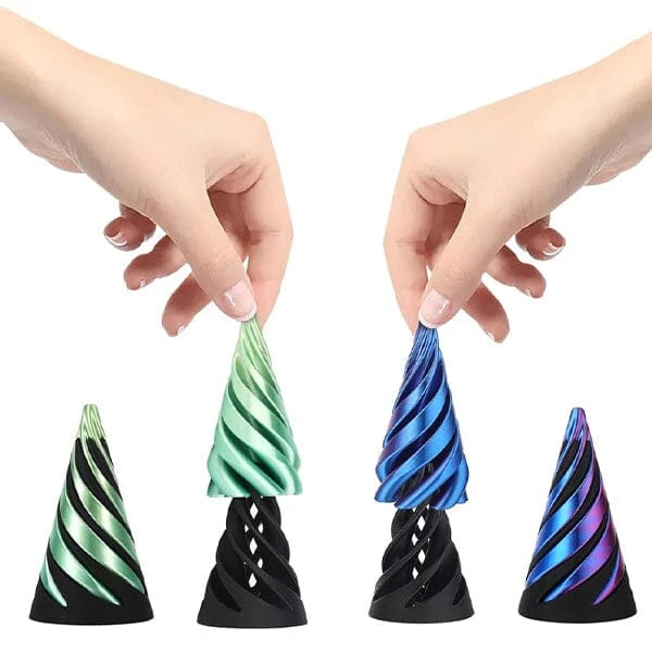 Set of 2 Spiral Cone Fidget Toys