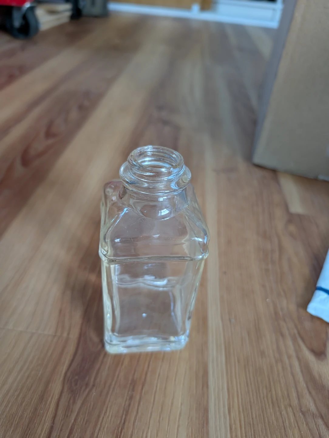 Two Empty Glass Bottles