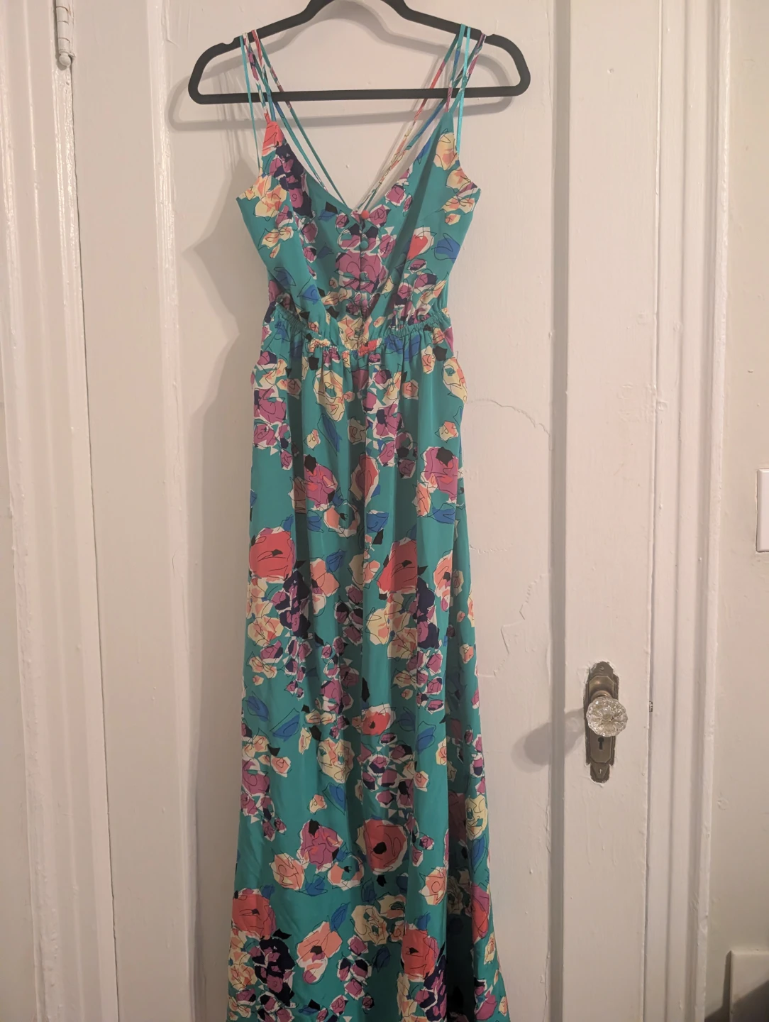 Yumi Kim Floral Maxi Silk Sundress Small 4/6 - photo 2