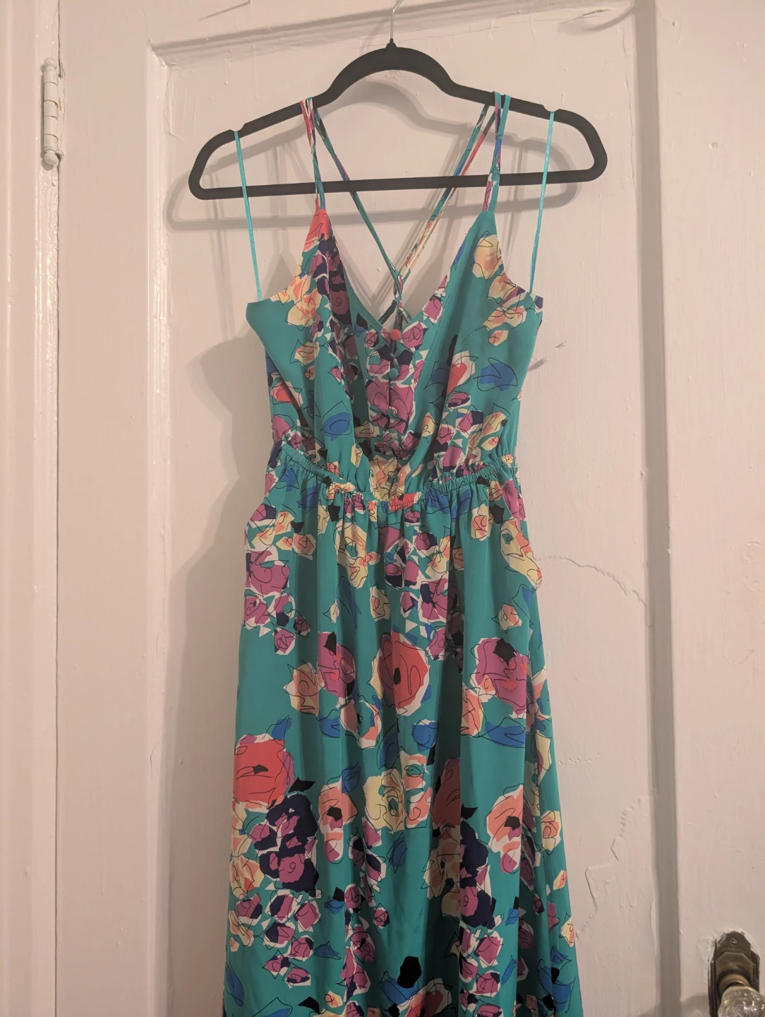 Yumi Kim Floral Maxi Silk Sundress Small 4/6 - photo 4
