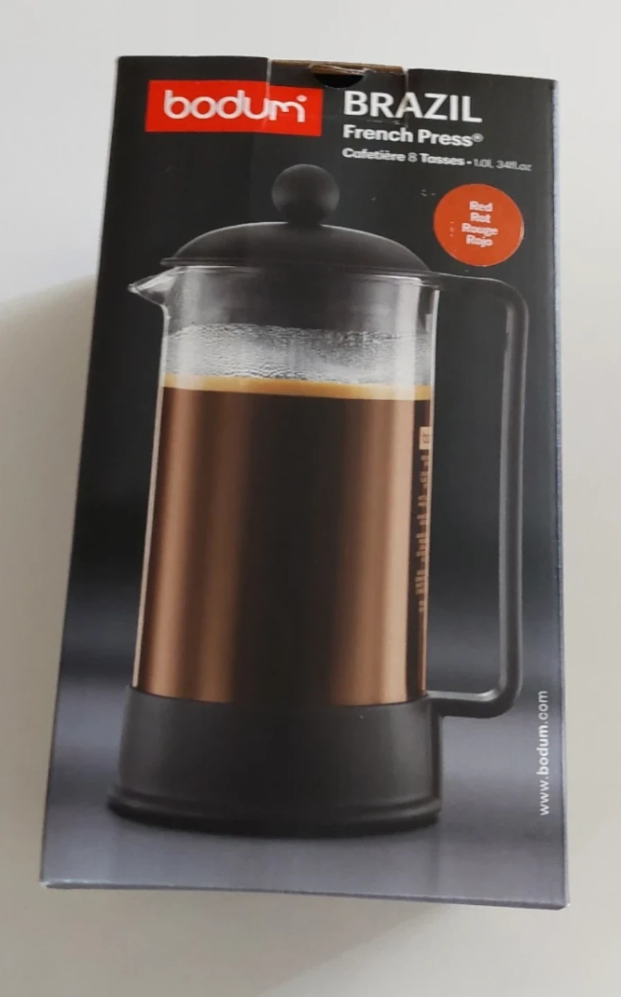 Bodum BRAZIL French Press 1.0L Red