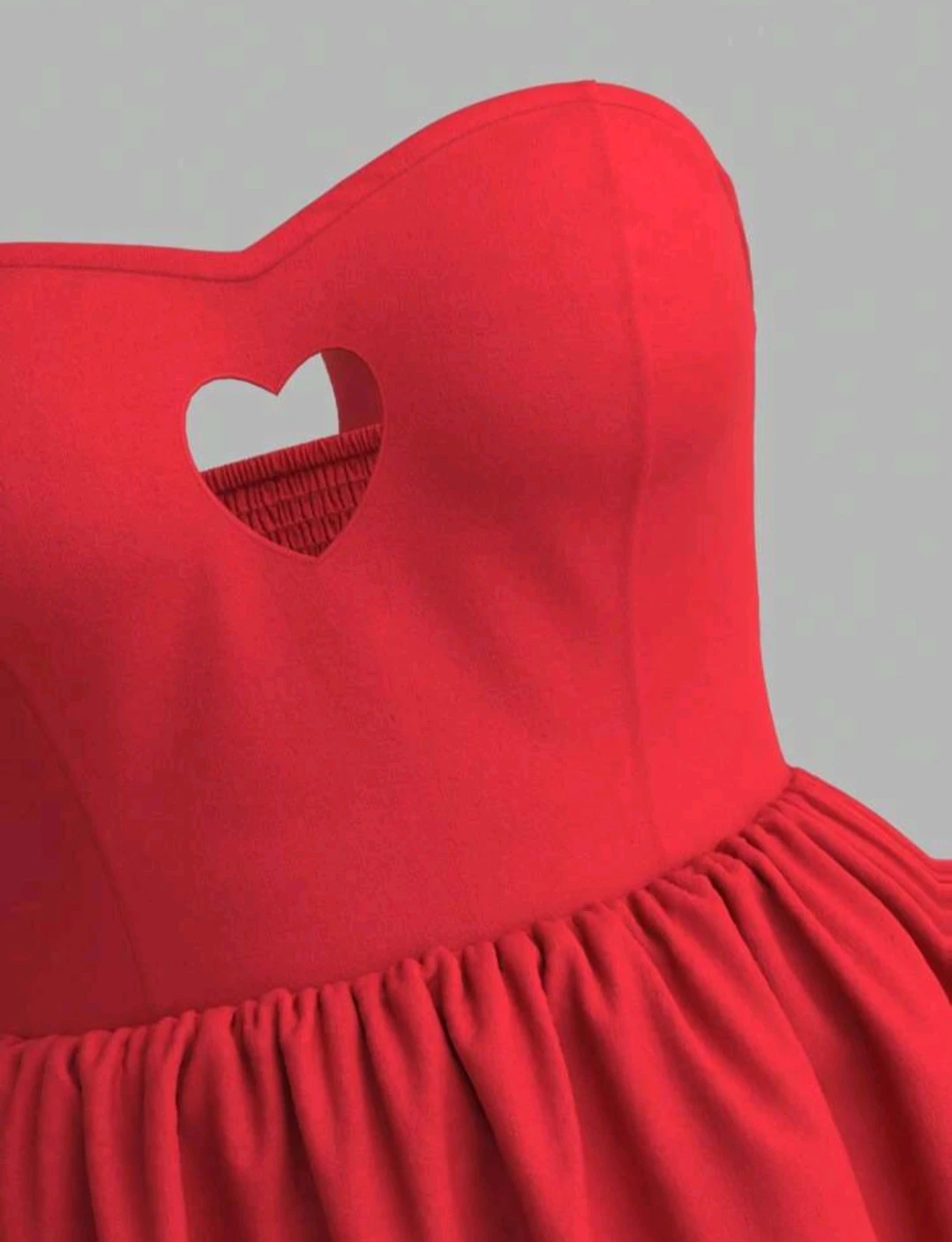 2 XLRed sweetheart neckline bubble dress