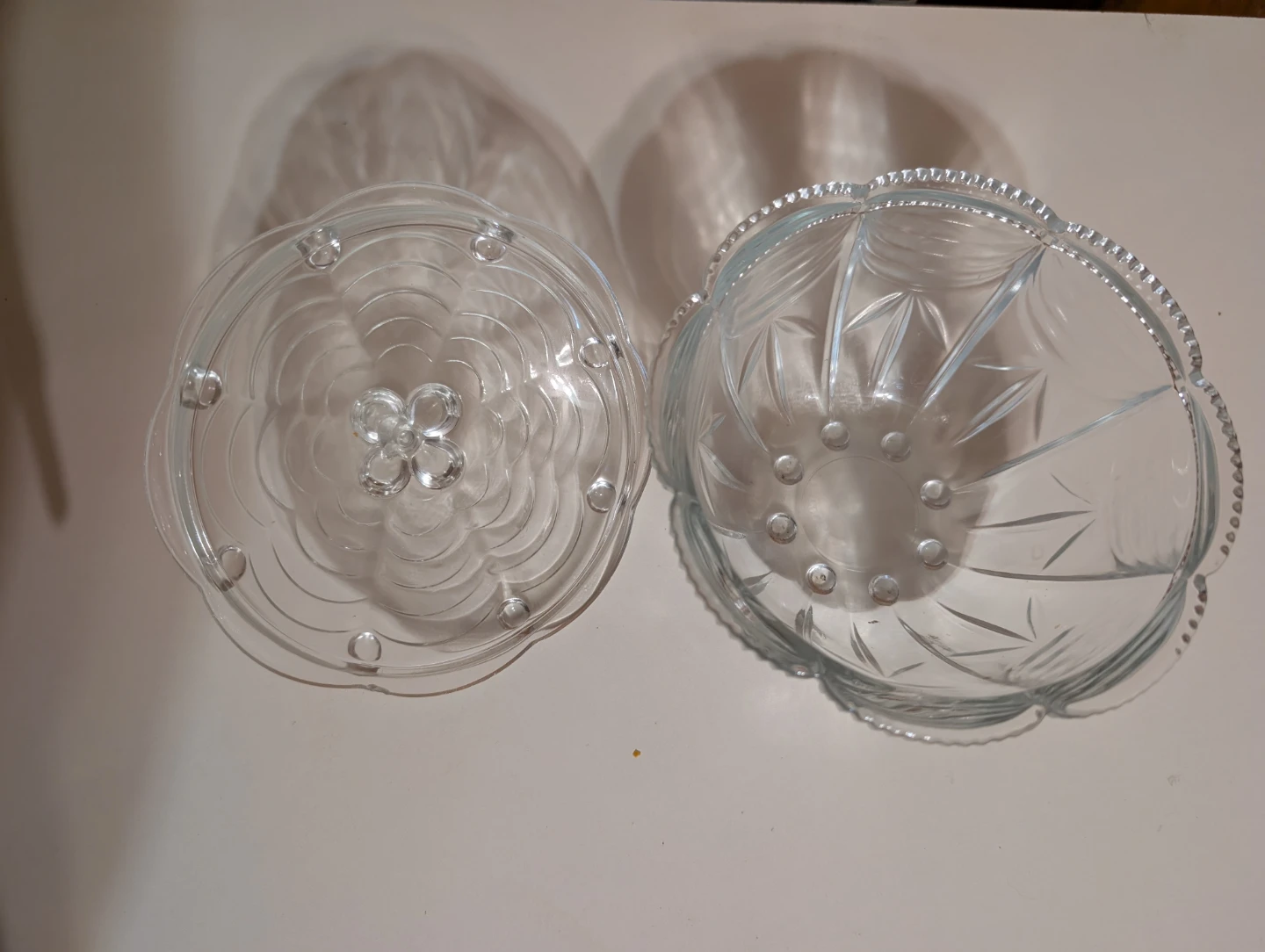 Vintage Clear Scalloped Glass Candy Dish with Lid - photo 3