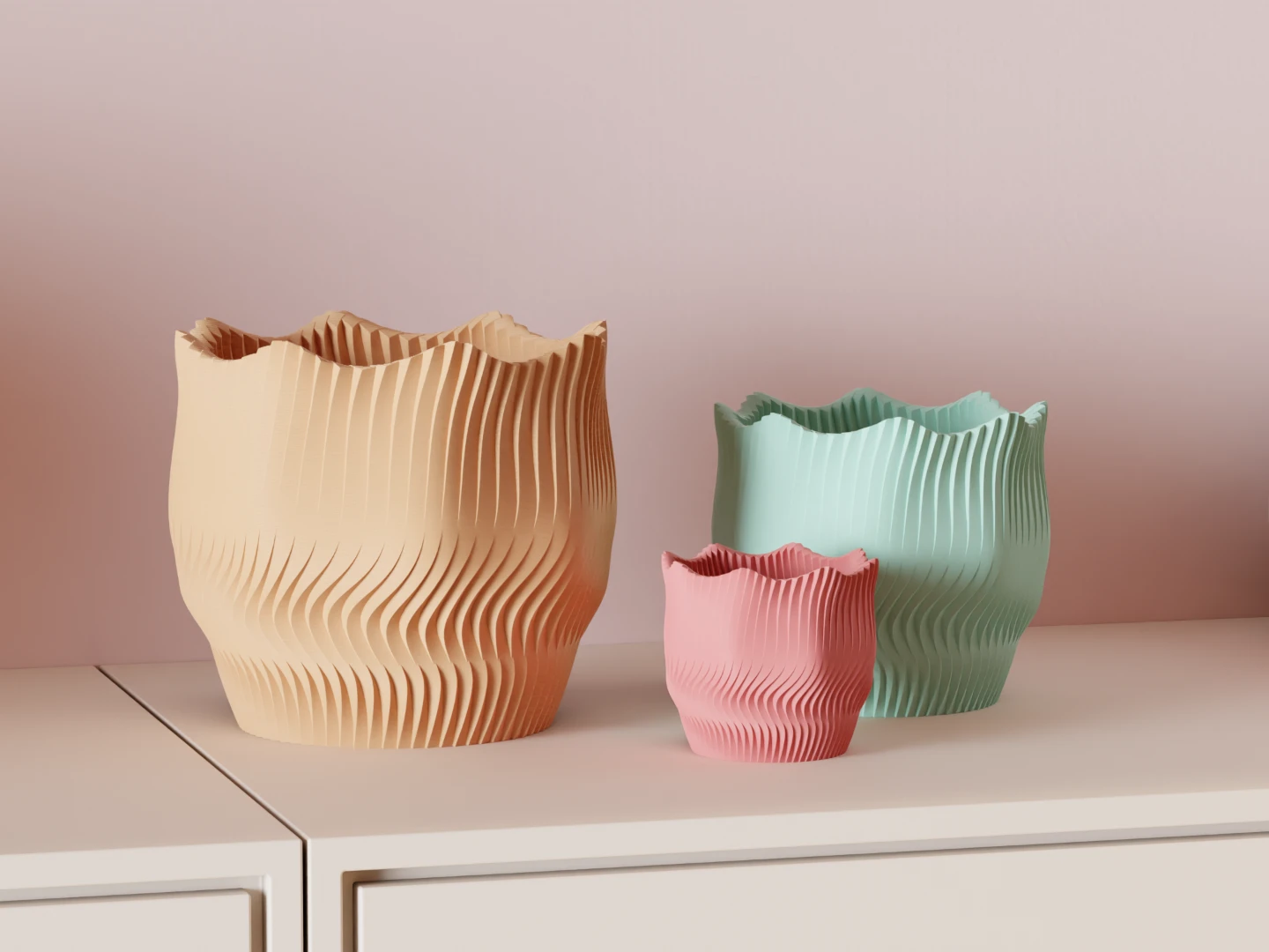 Ripple Wave Plant Pot