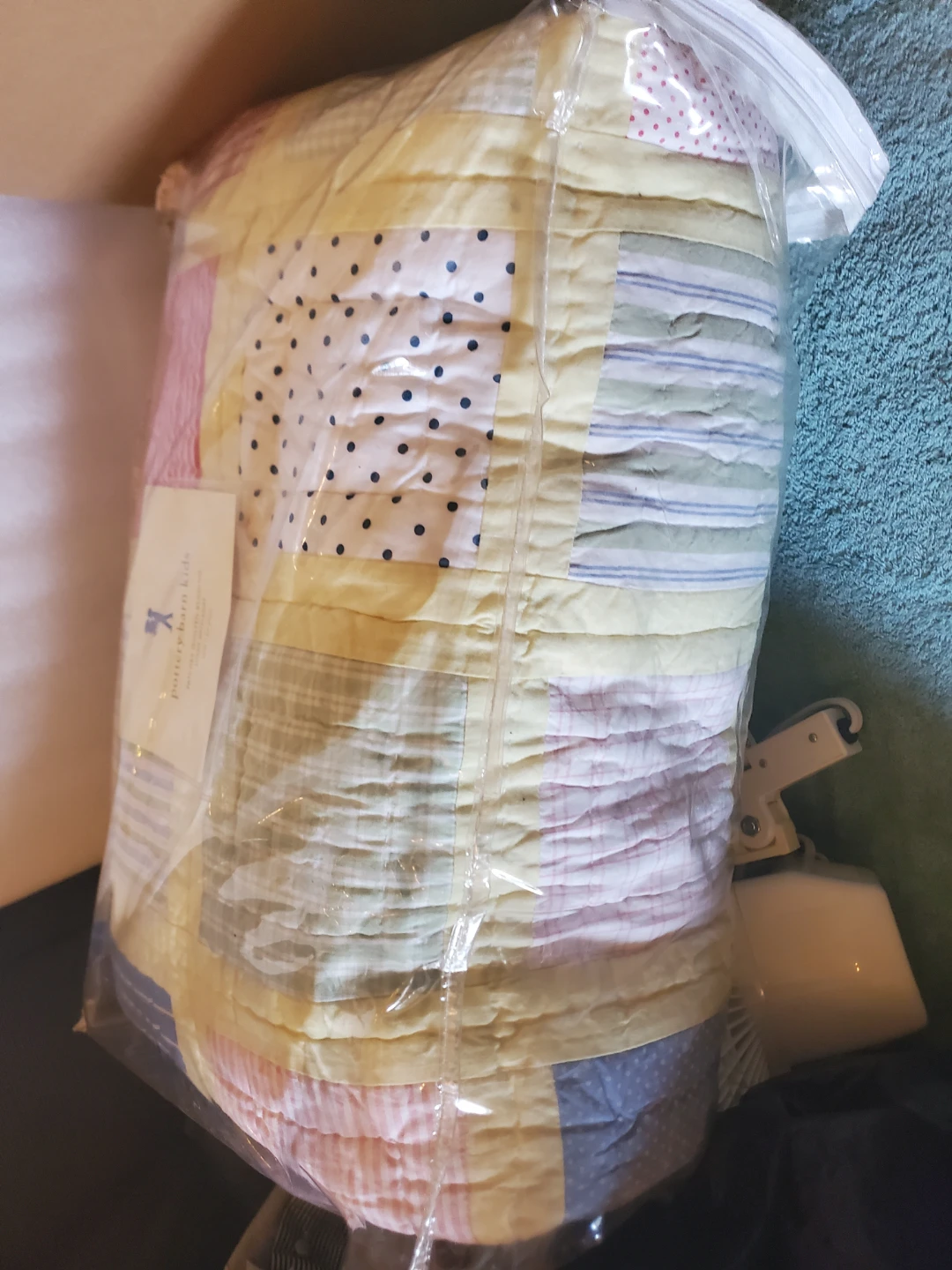 Twin size Pottery Barn Kids Patches Quilted Bedding