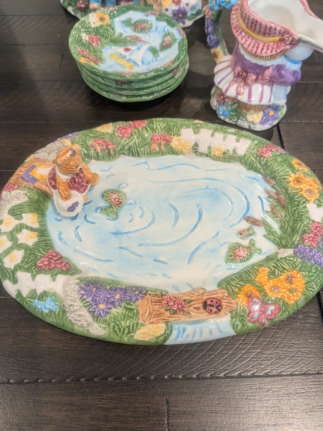 Ceramic Teddy Bear Tea Set - photo 2