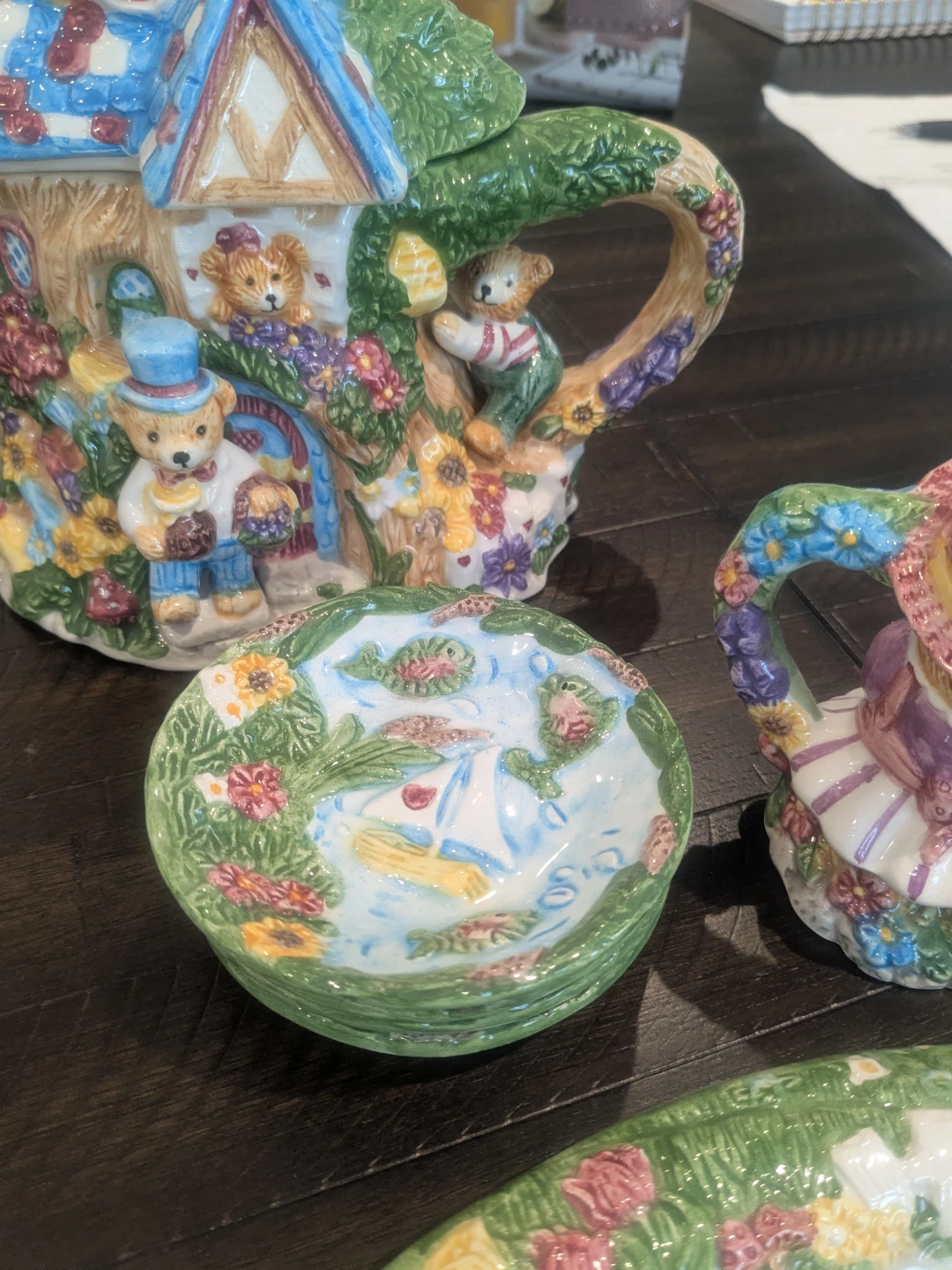 Ceramic Teddy Bear Tea Set - photo 4