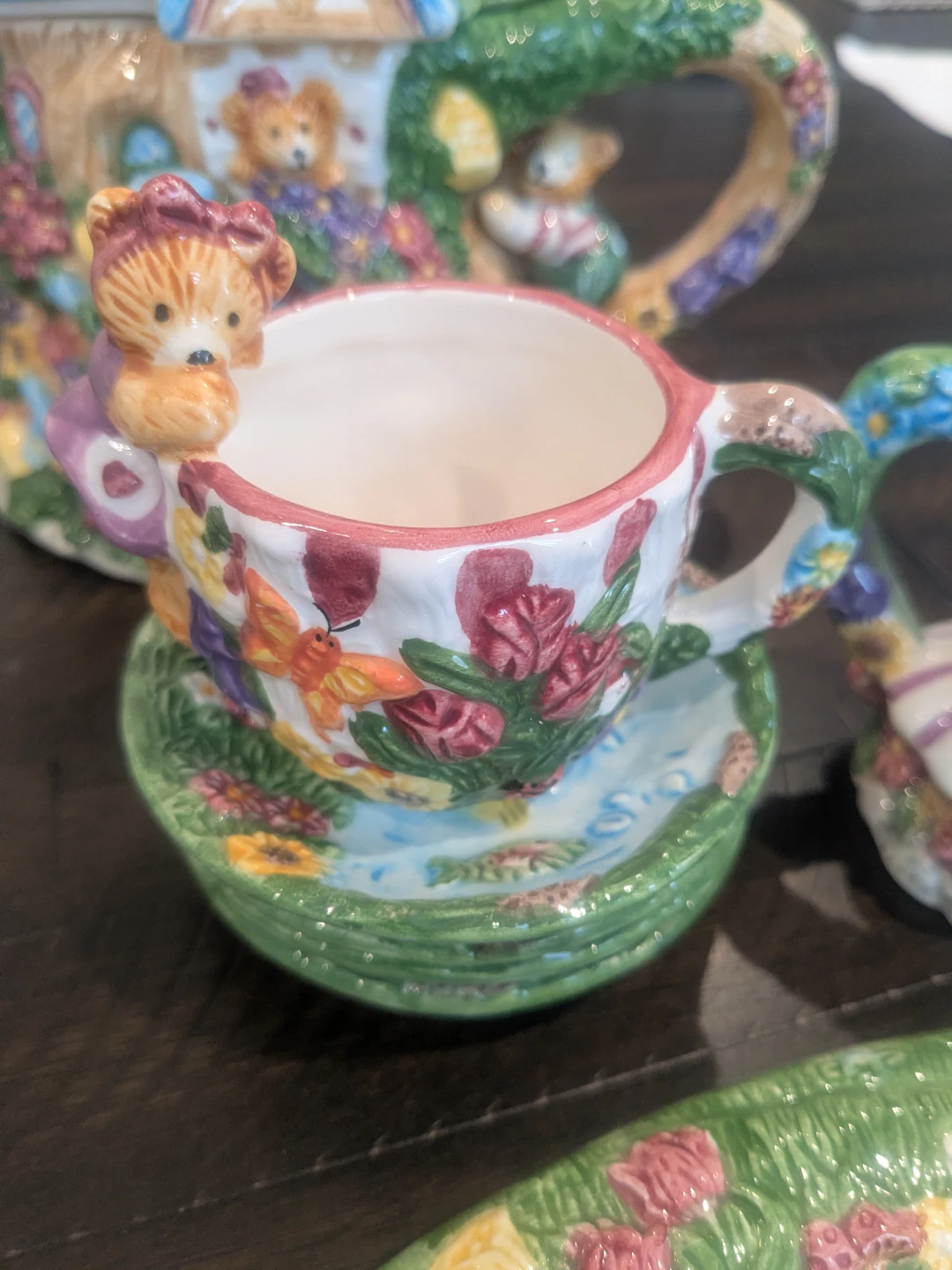 Ceramic Teddy Bear Tea Set - photo 5