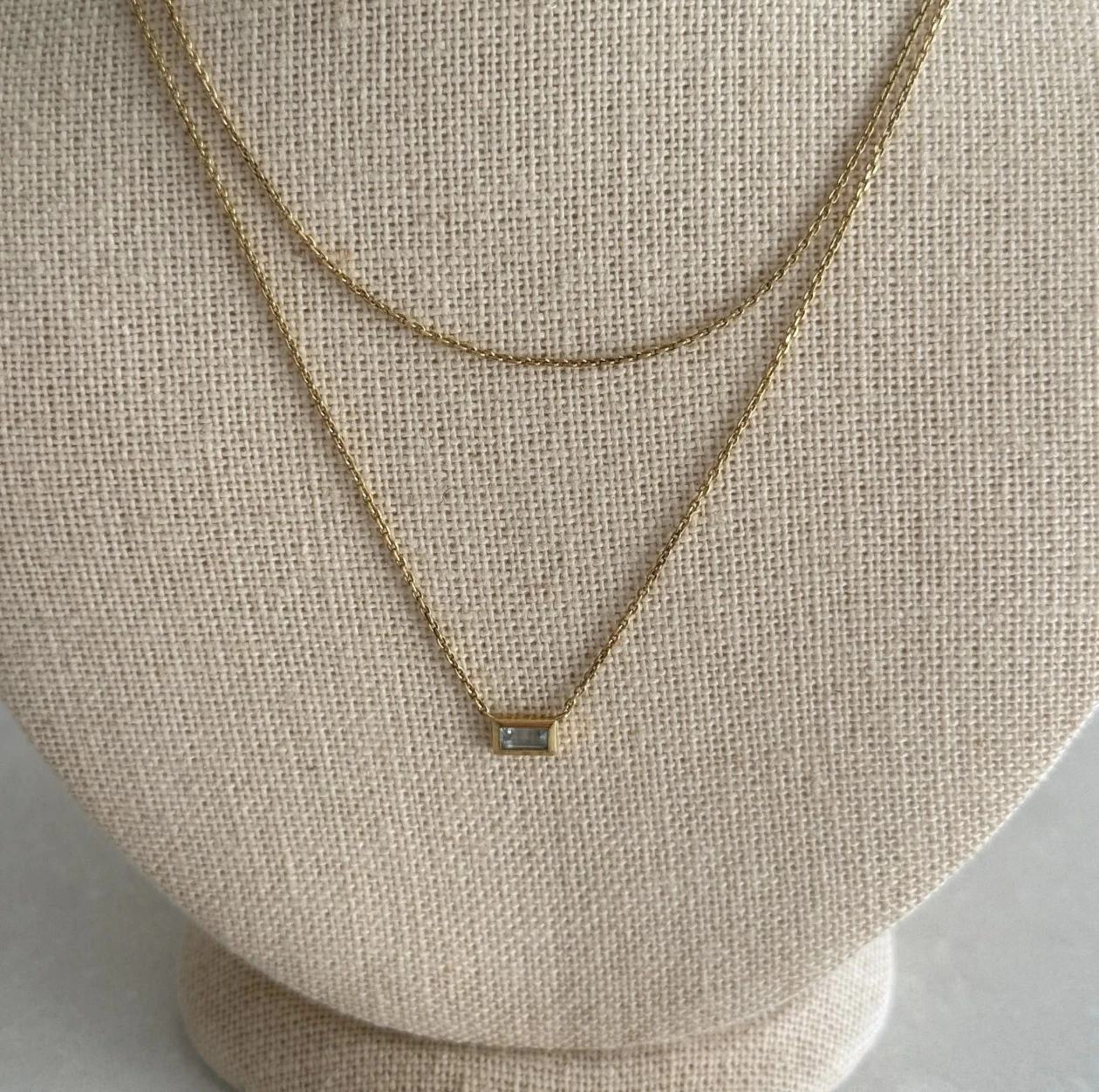 Mejuri Layered Aquamarine Necklace - photo 2