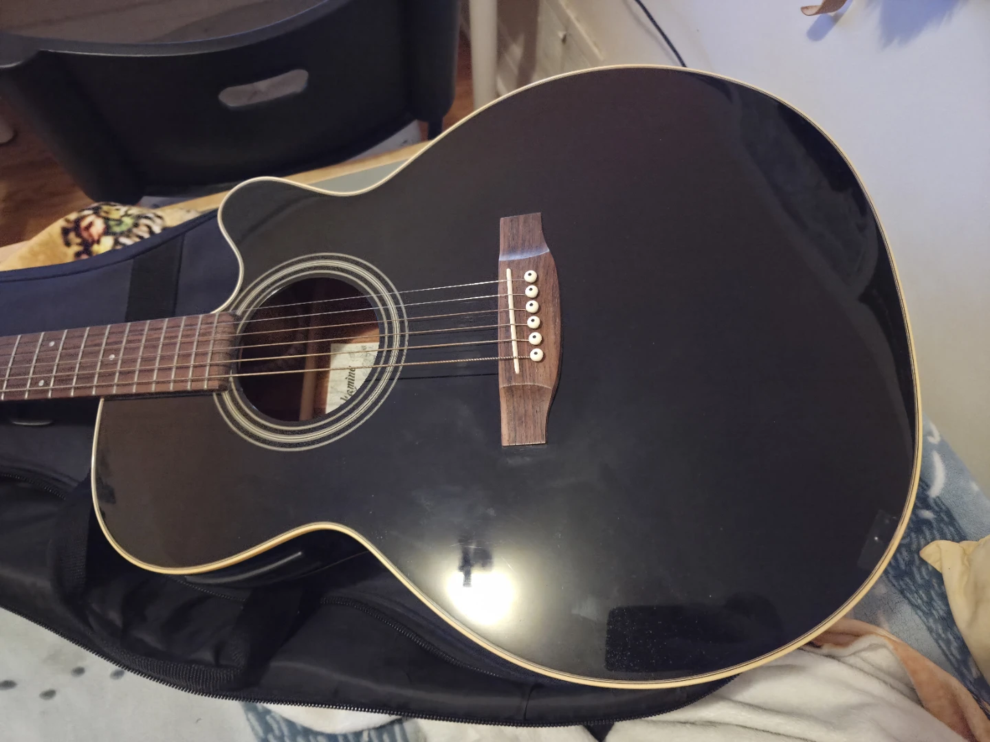 Takamine ED51C-BL Electric Acoustic Guitar + bag + accessories - photo 2