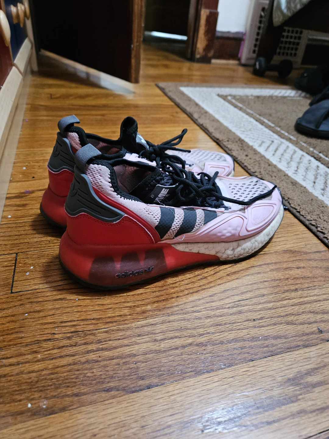 Adidas ZX 2K BOOST "Time In Ninja" Pink Running Shoes US 7.5 - photo 2