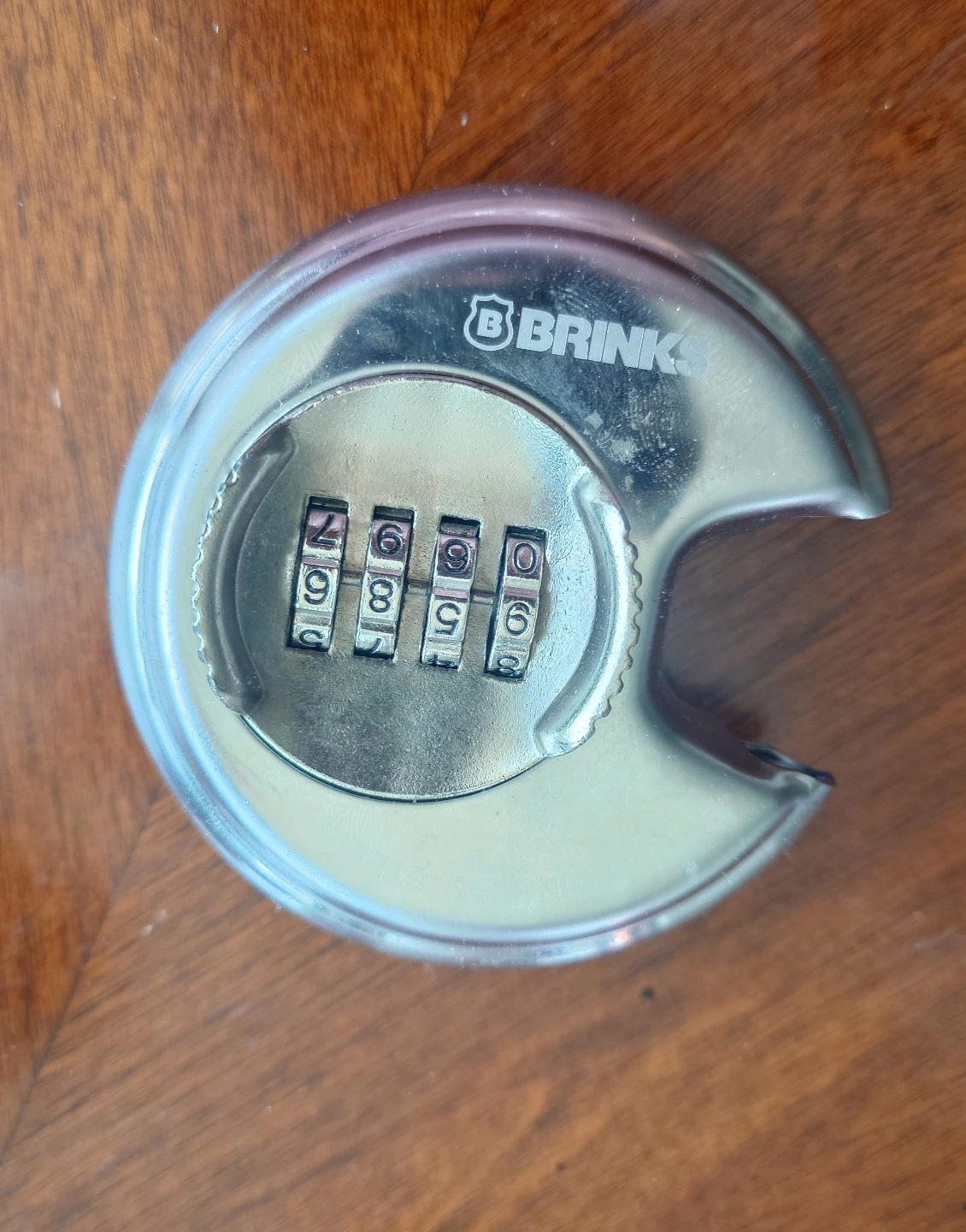Brinks Stainless Steel 4-Dial Combination Discus Padlock