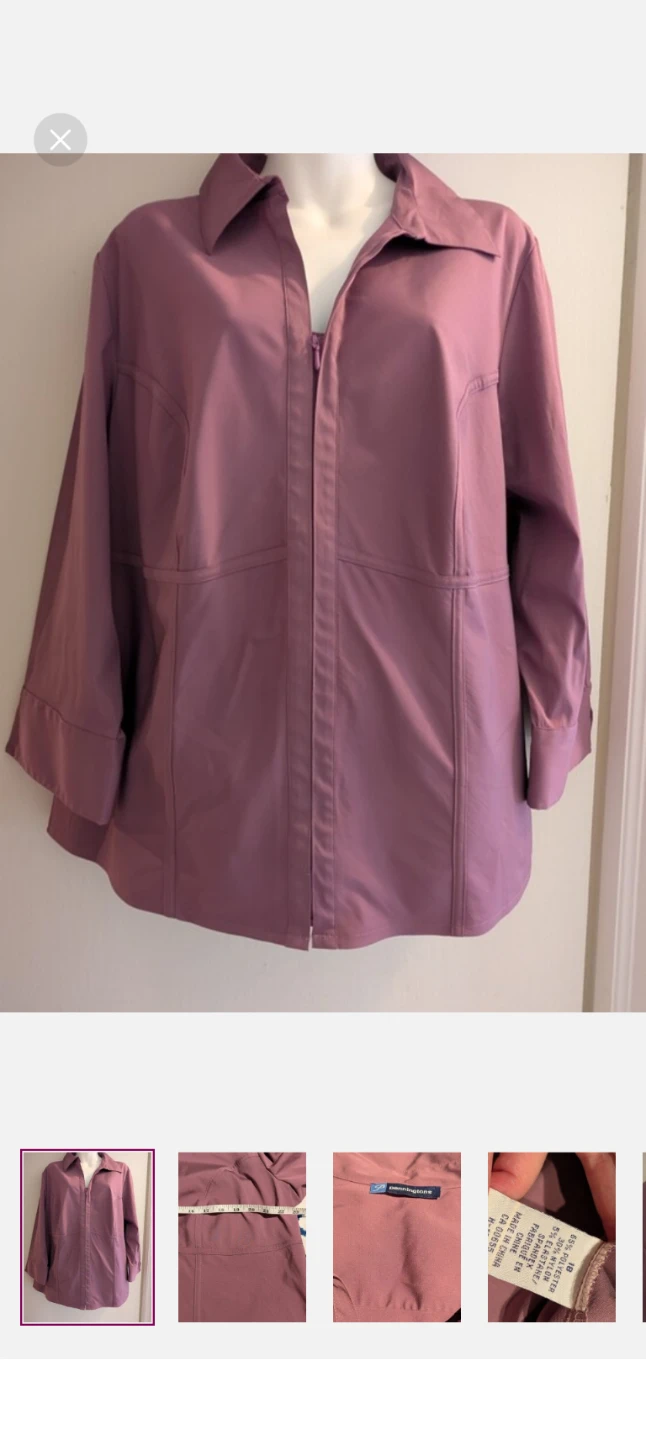 Penningtons Women's Mauve Zip-Up Jacket Size 18
