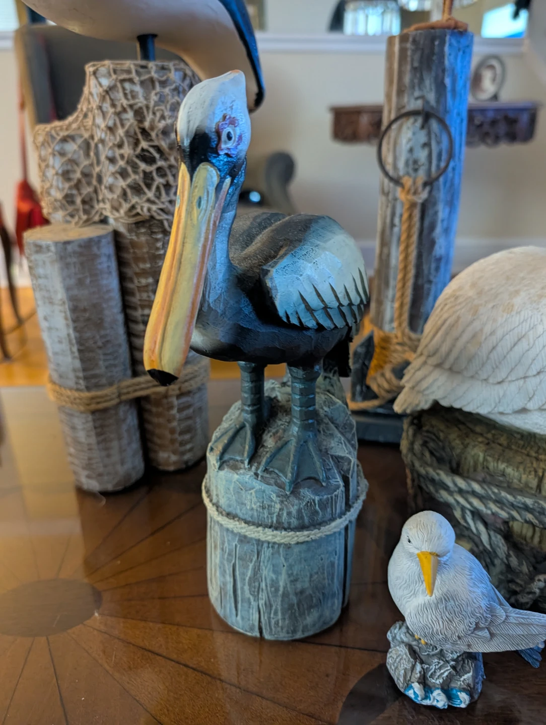 Set of Decorative Wooden Seabirds - photo 3