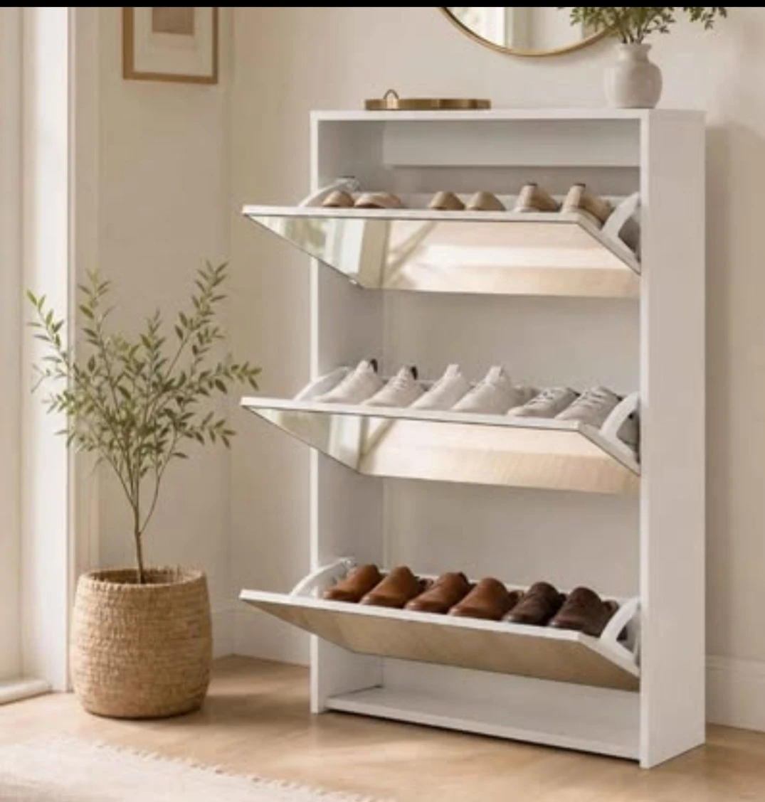 Mirrored Shoe Cabinet new sealed box