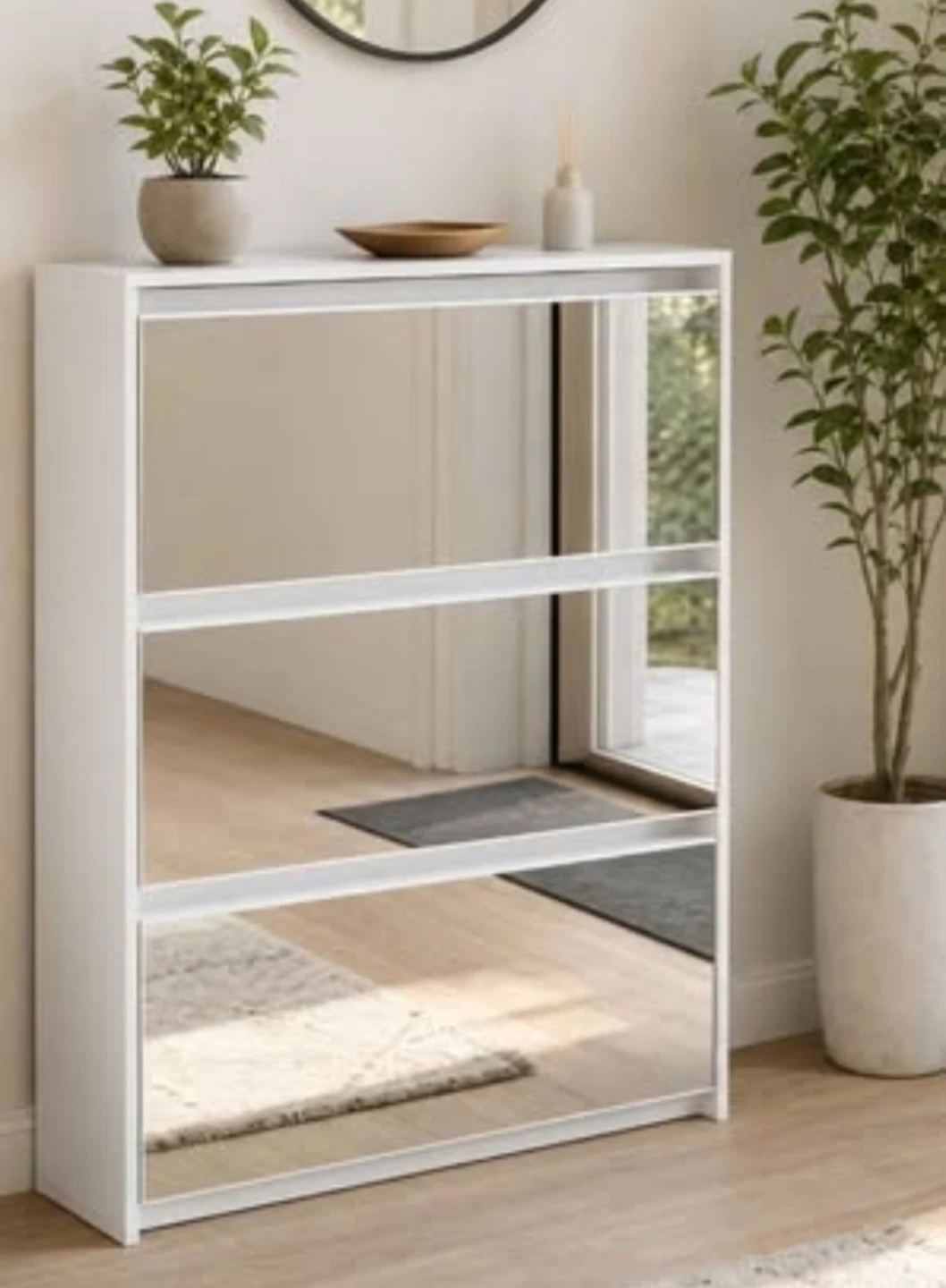 Mirrored Shoe Cabinet new sealed box - photo 2