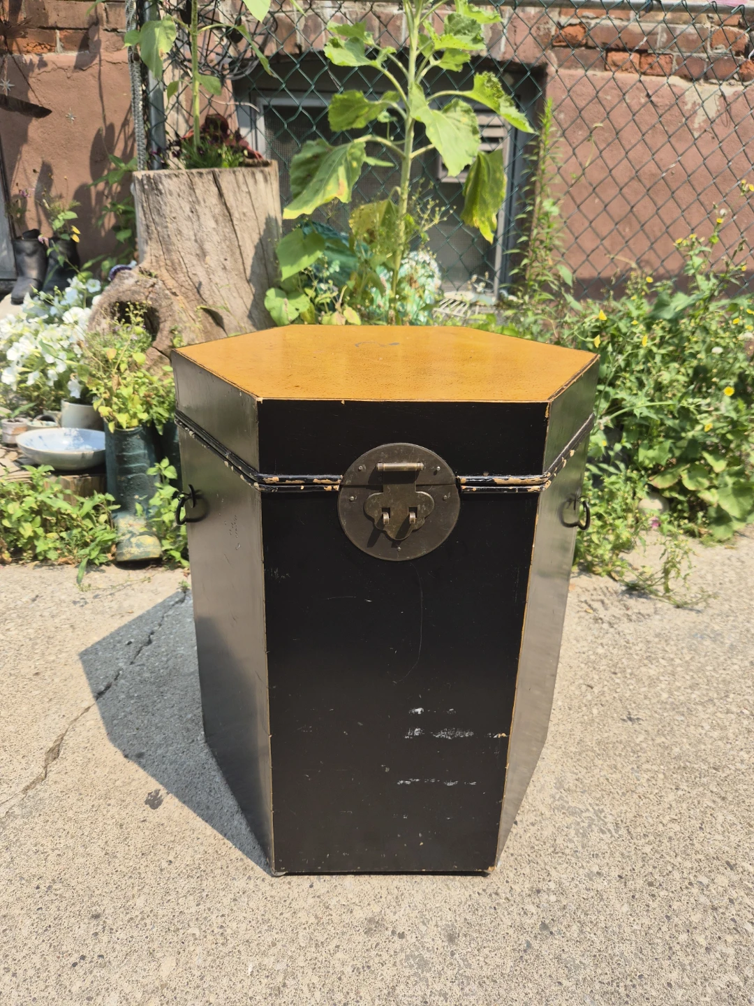 Vintage Hexagonal Storage Chest