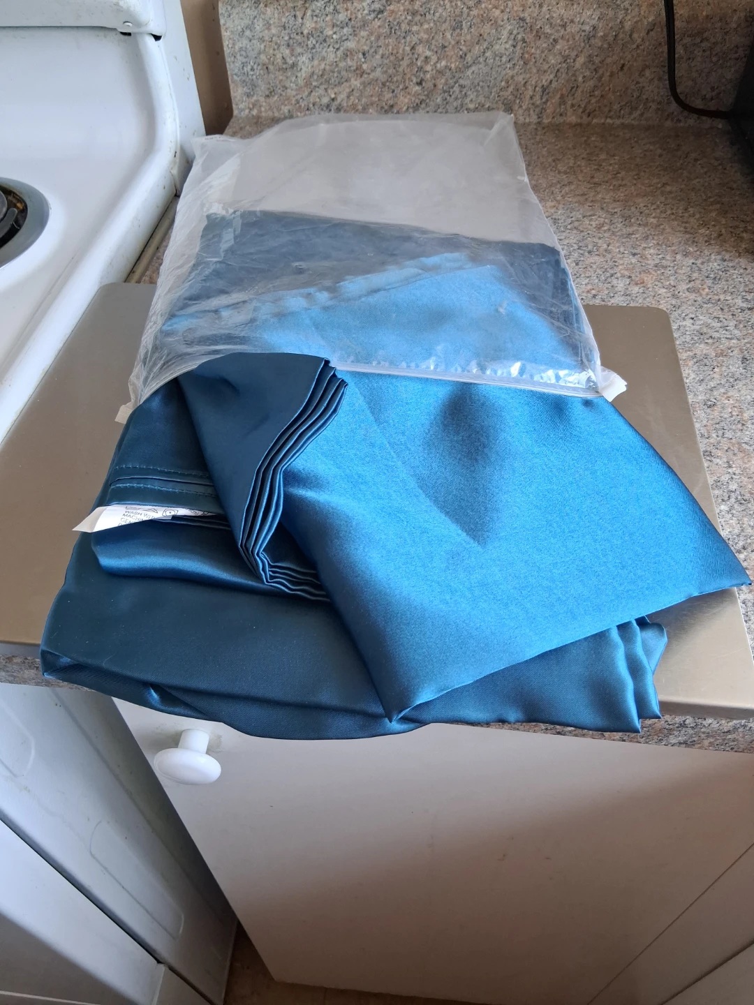 Teal blue Twin Bed satin Sheet Set