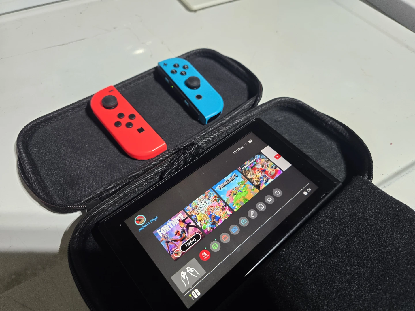 Nintendo Switch with Games and Case - photo 5