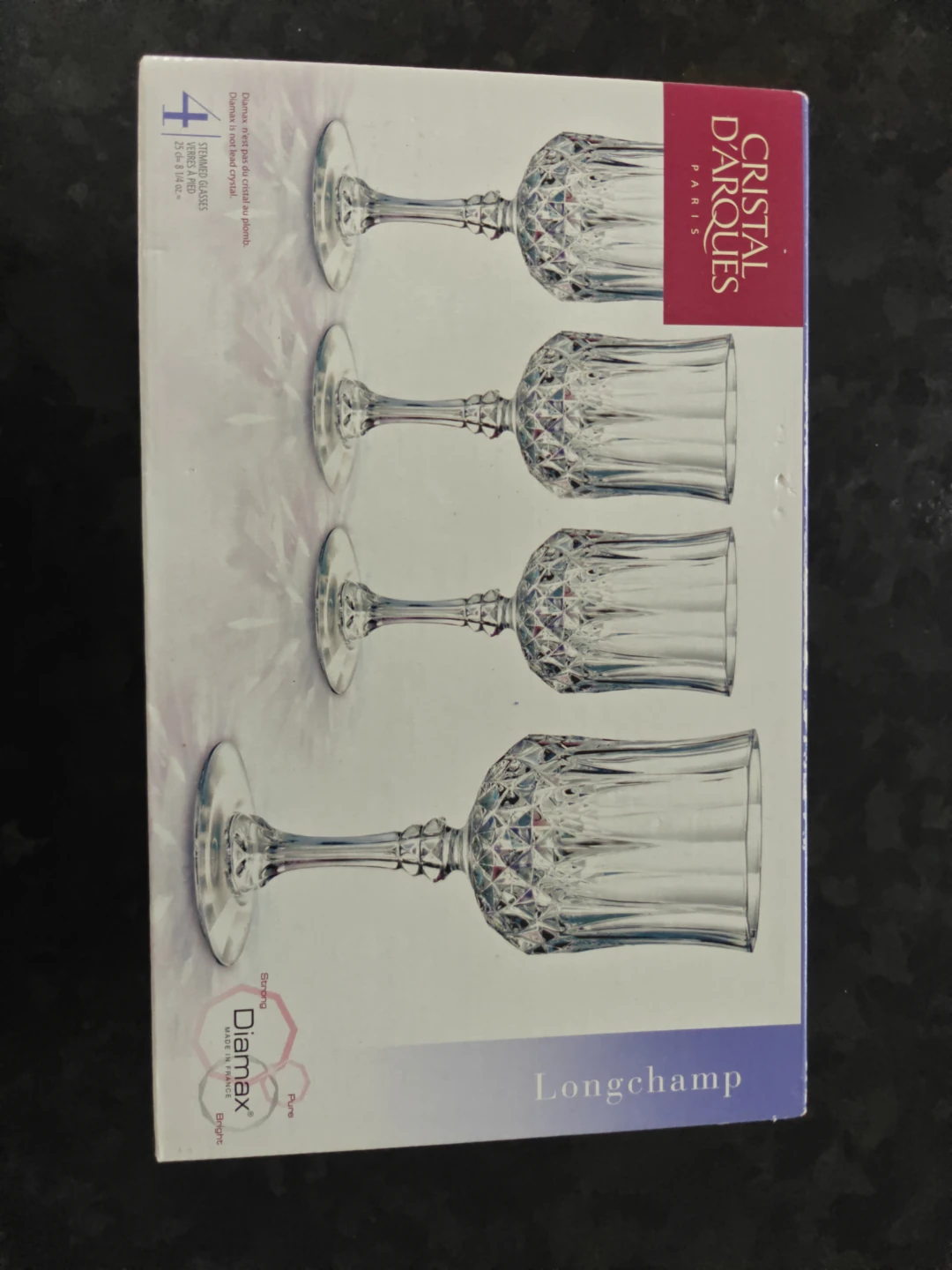 Cristal D'Arques Longchamp Wine Glasses - Set of 4 - photo 2