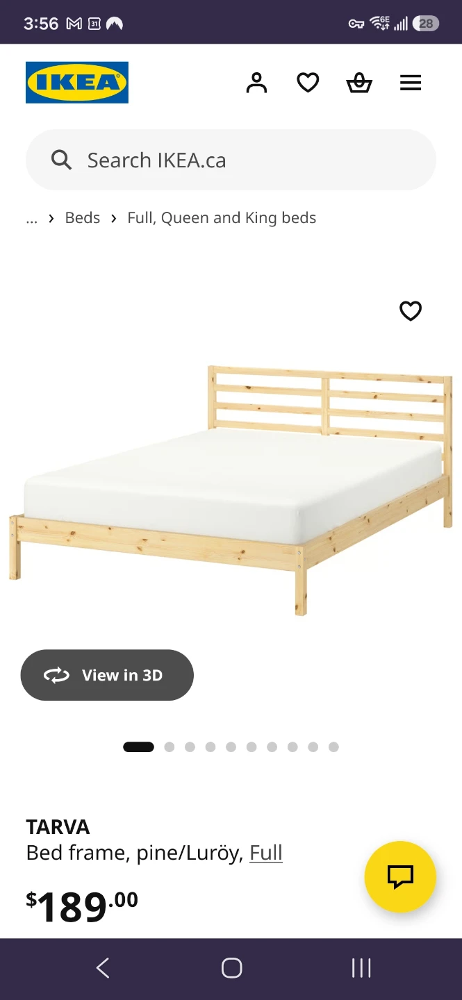 ByJul19 Ikea Bed Frame Tarva Pine Wood MOVING - photo 2