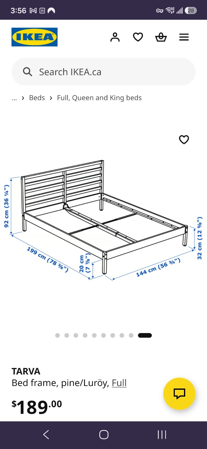 ByJul19 Ikea Bed Frame Tarva Pine Wood MOVING - photo 3