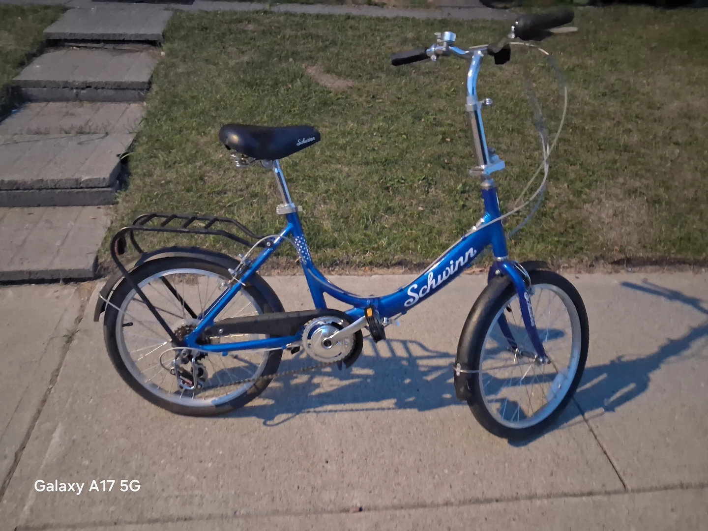Blue Schwinn Folding Bicycle