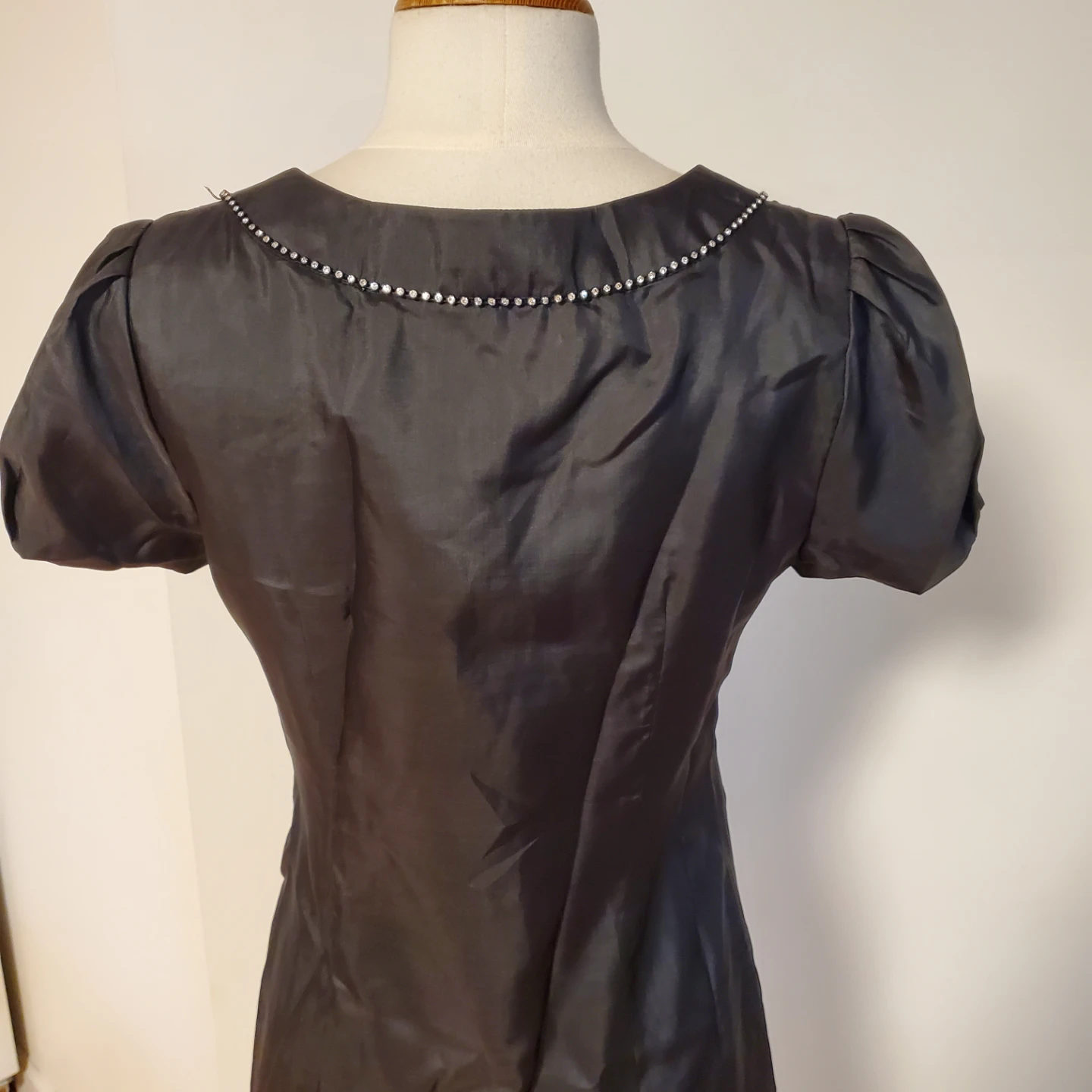 Black Dress with Embellished Neckline - photo 3