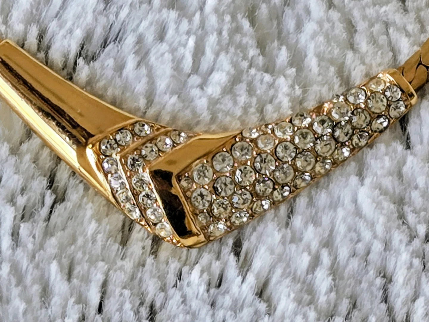 Vintage Signed Vendome Gold Tone Choker Necklace - photo 5