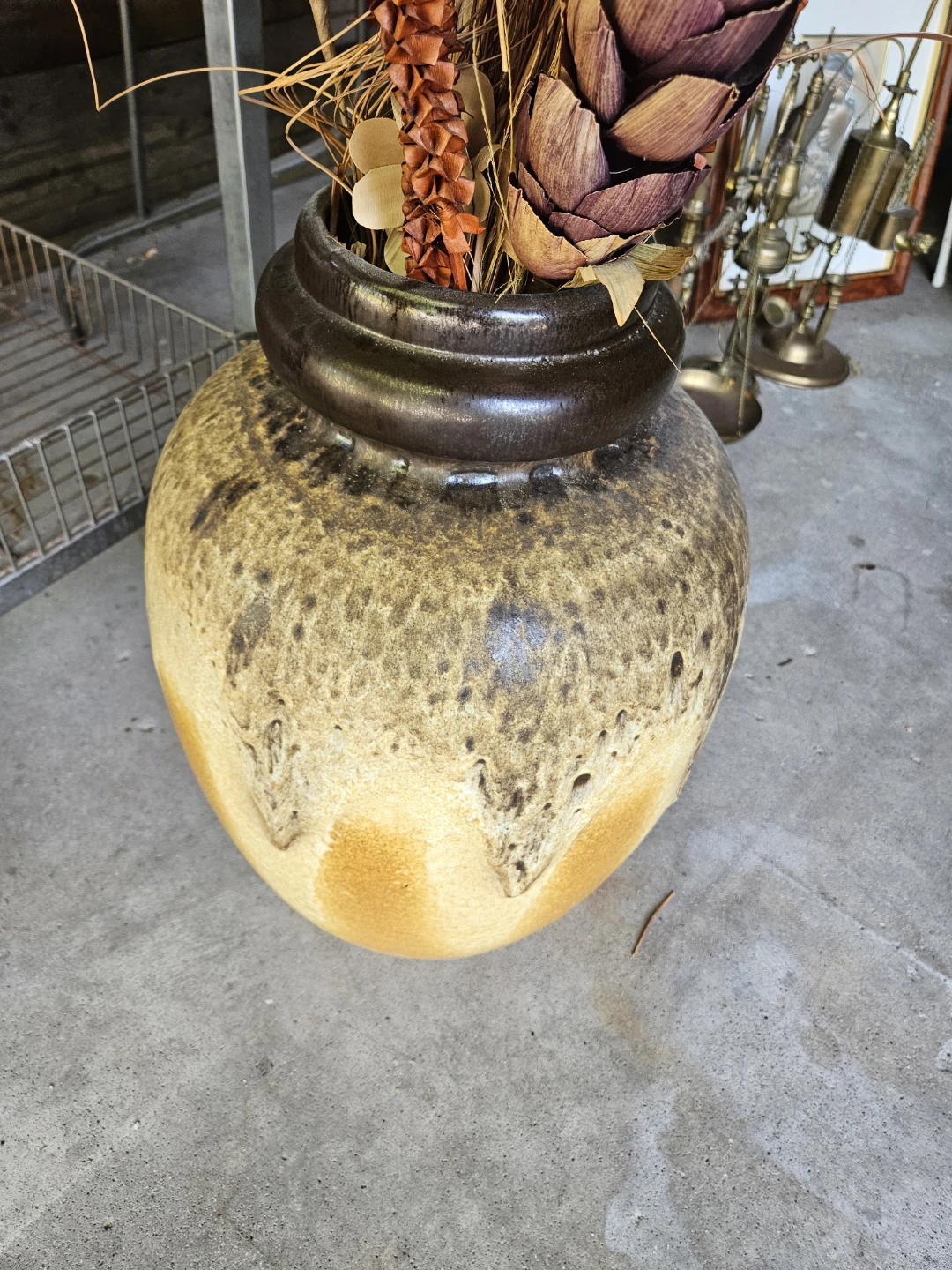 Large Vintage Ceramic Vase, decor included - photo 3