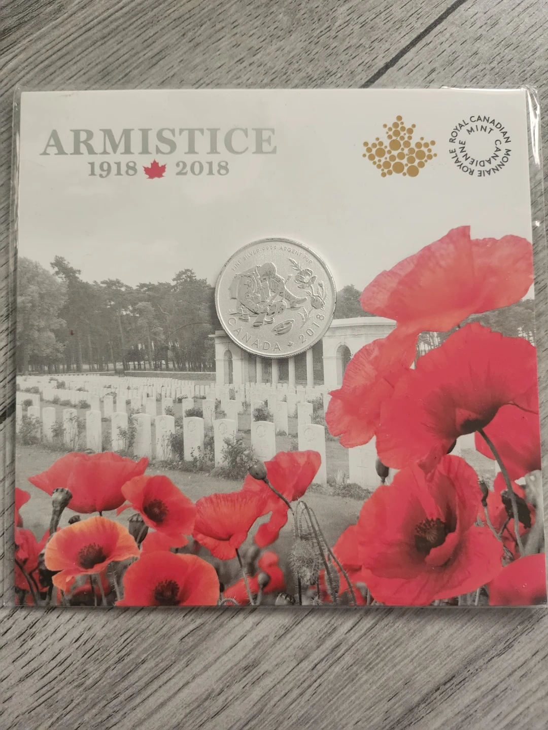 2018 Canada 10 Dollar Pure Silver Armistice Coin