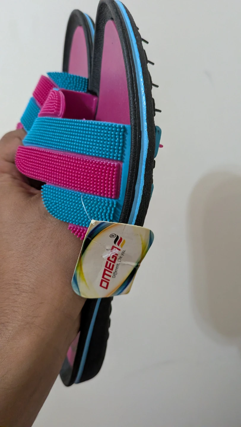 Omega+ Slide Sandals Pink/Blue