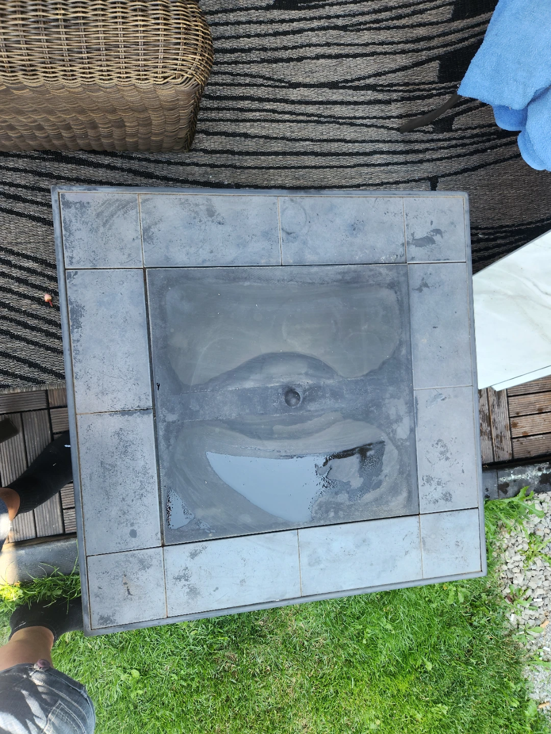 Square Propane Fire Pit Table with Lava Rocks - photo 3