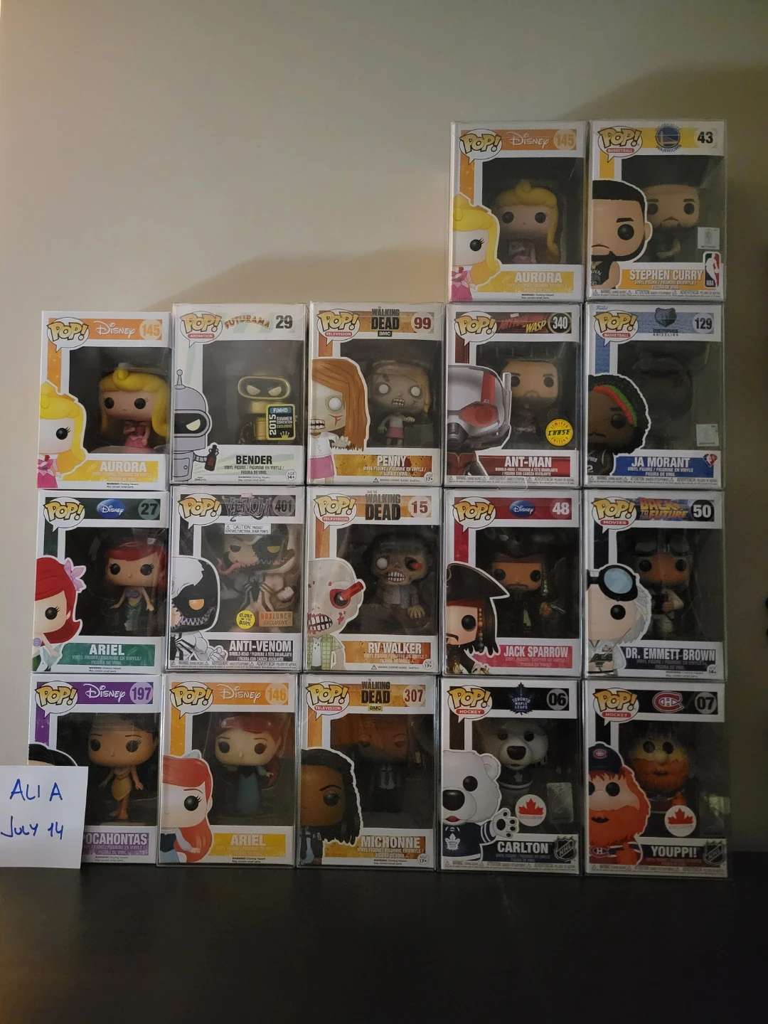 Variety of Popular funko pops