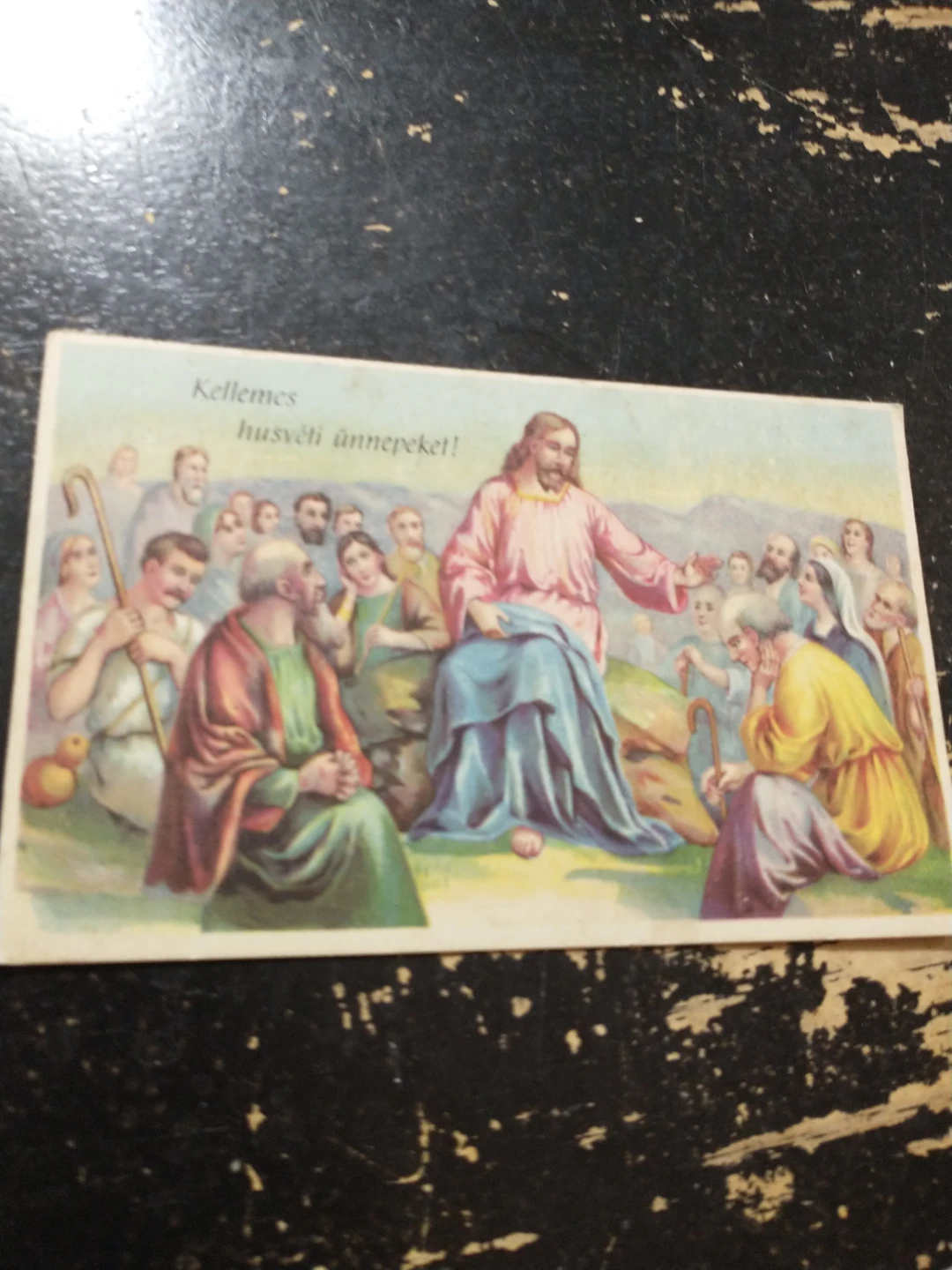 1926 Hungary Easter Postcard with Stamp - photo 2