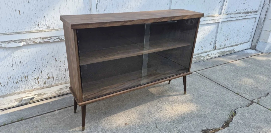 Mcm Cabinet with Sliding Glass Doors